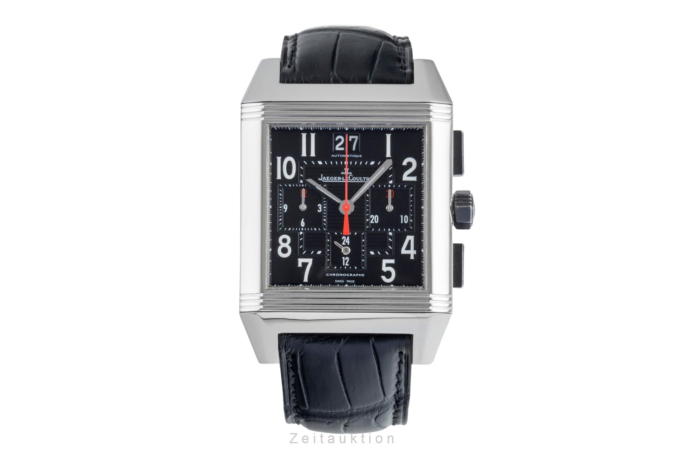 Jaeger LeCoultre Reverso chronograph steel automatic Kal. 754 Ref