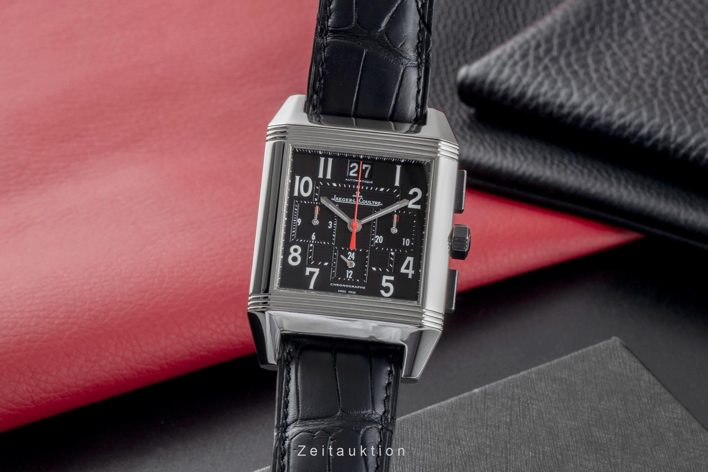 Jaeger LeCoultre Reverso chronograph steel automatic Kal. 754 Ref