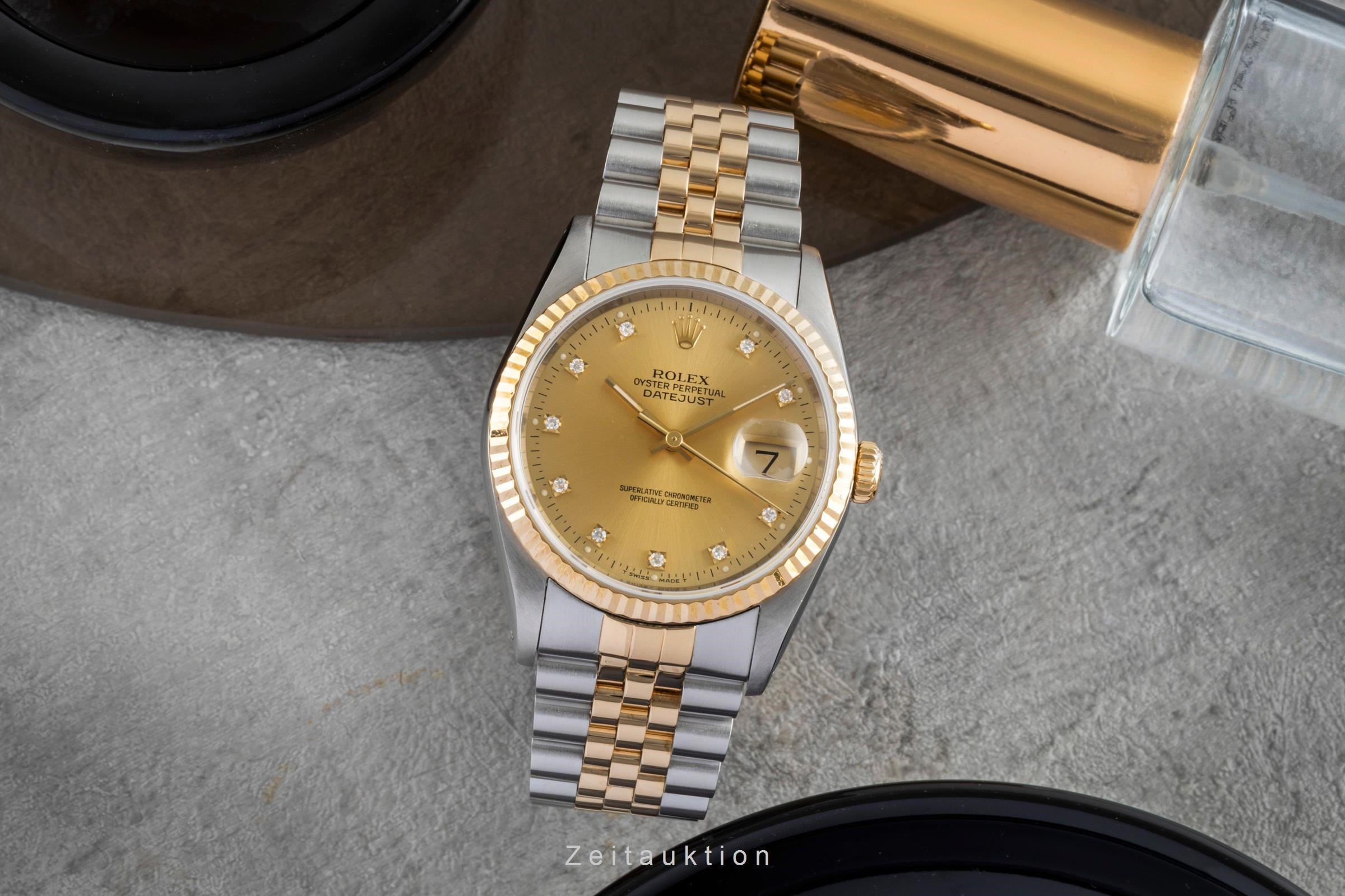 Rolex Datejust 36 Stahl / Gold Diamond Dial Automatik Herren Ref. 16233 X-Serie [2506582]
