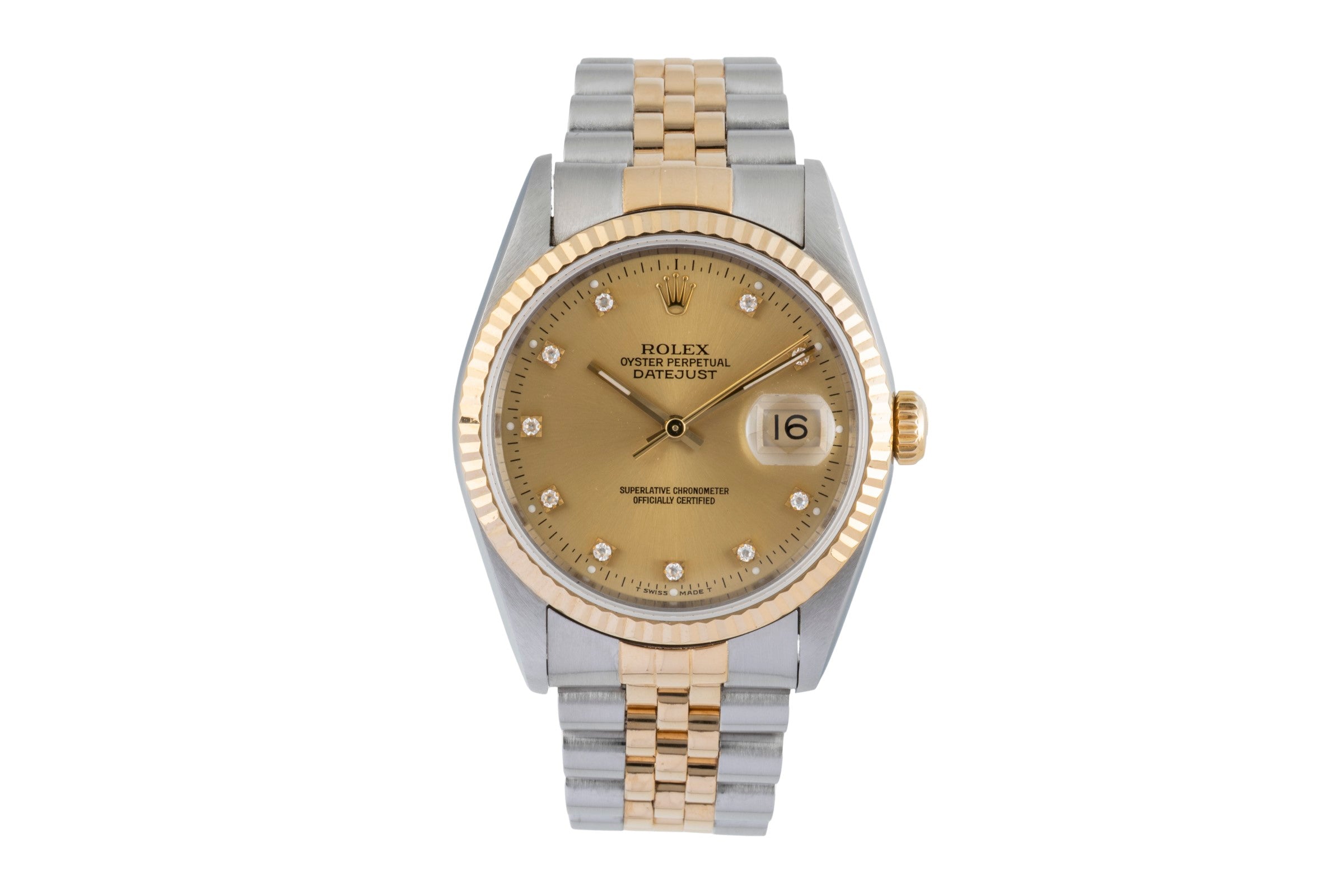 Rolex Datejust acier / or  automatique montre pour hommes 16233  [2506583]