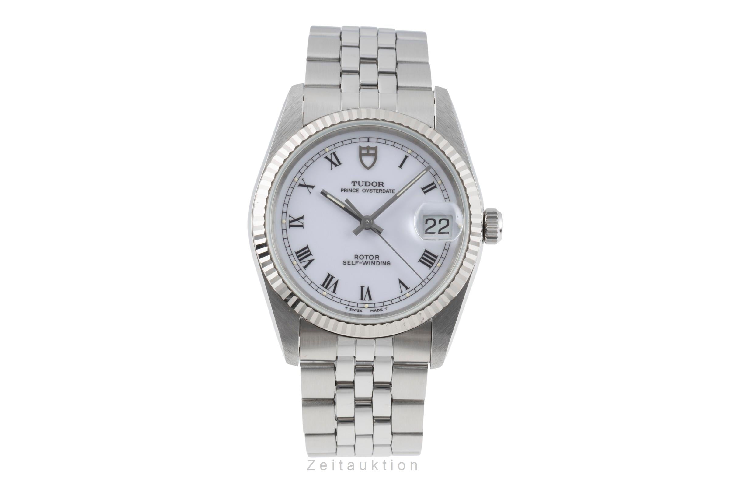 Tudor Prince Oysterdate acier / or blanc automatique montre pour hommes 74034  [2506609]