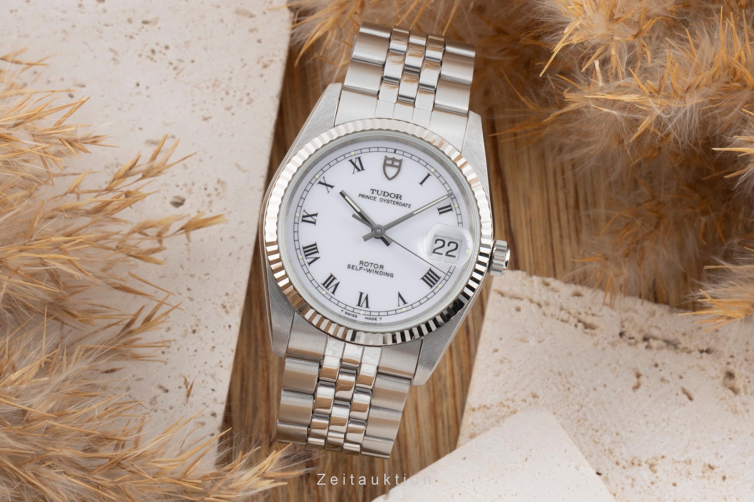 Tudor Prince Oysterdate steel / white gold automatic Ref. 74034