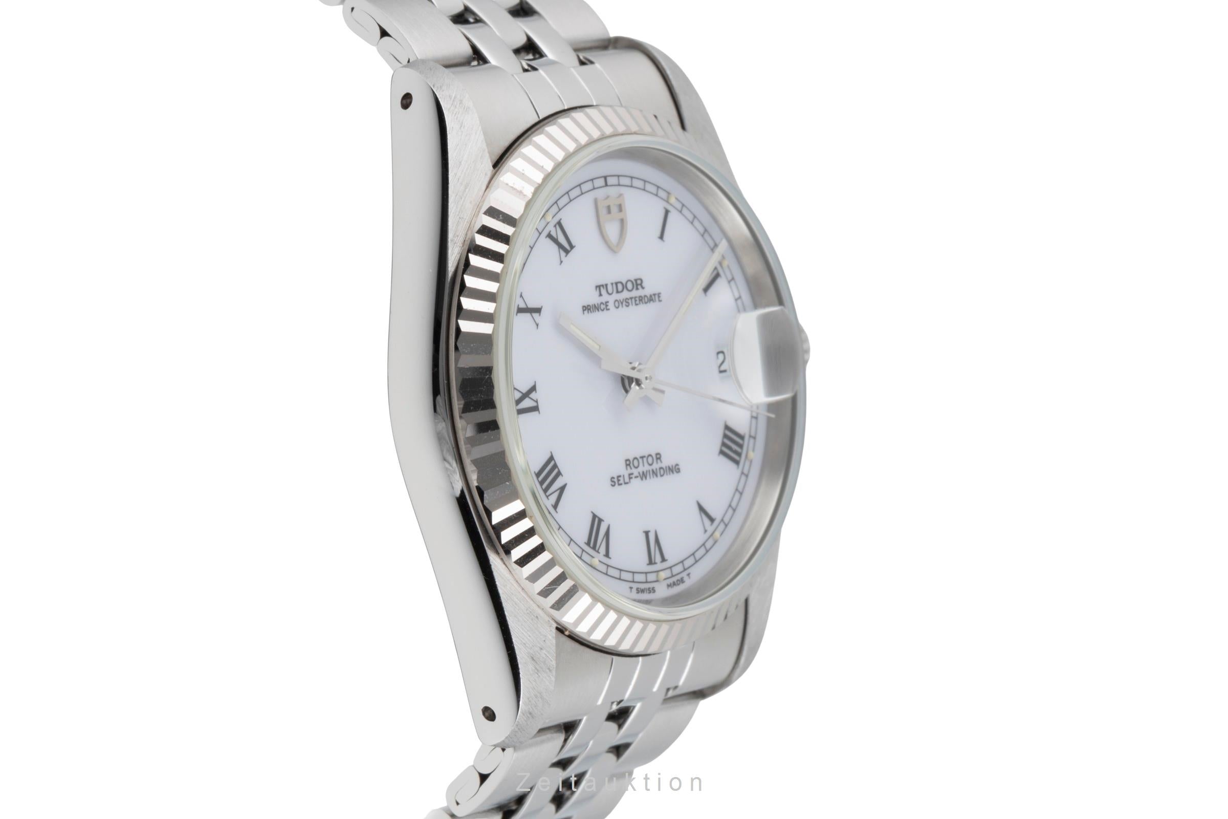 Tudor Prince Oysterdate acier / or blanc automatique montre pour hommes 74034  [2506609]