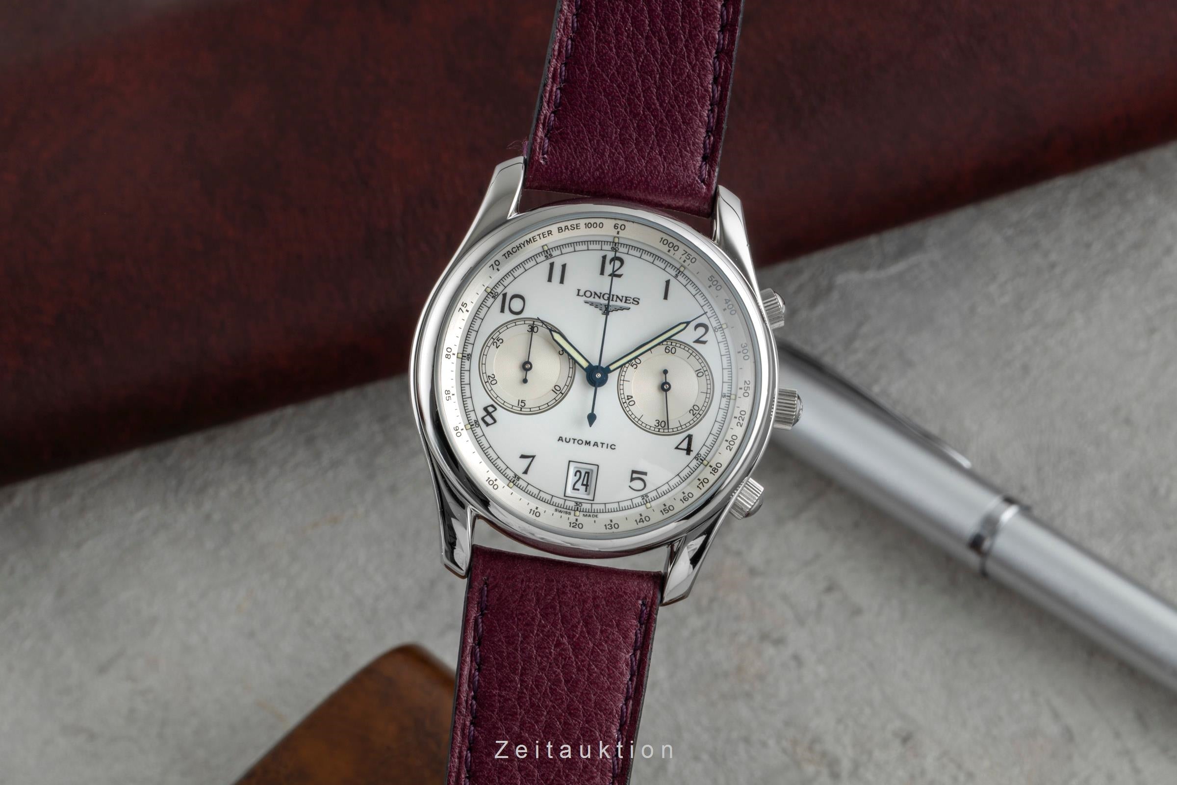 Longines * chronograph steel automatic Kal. L651.2 Ref. L2.612.4