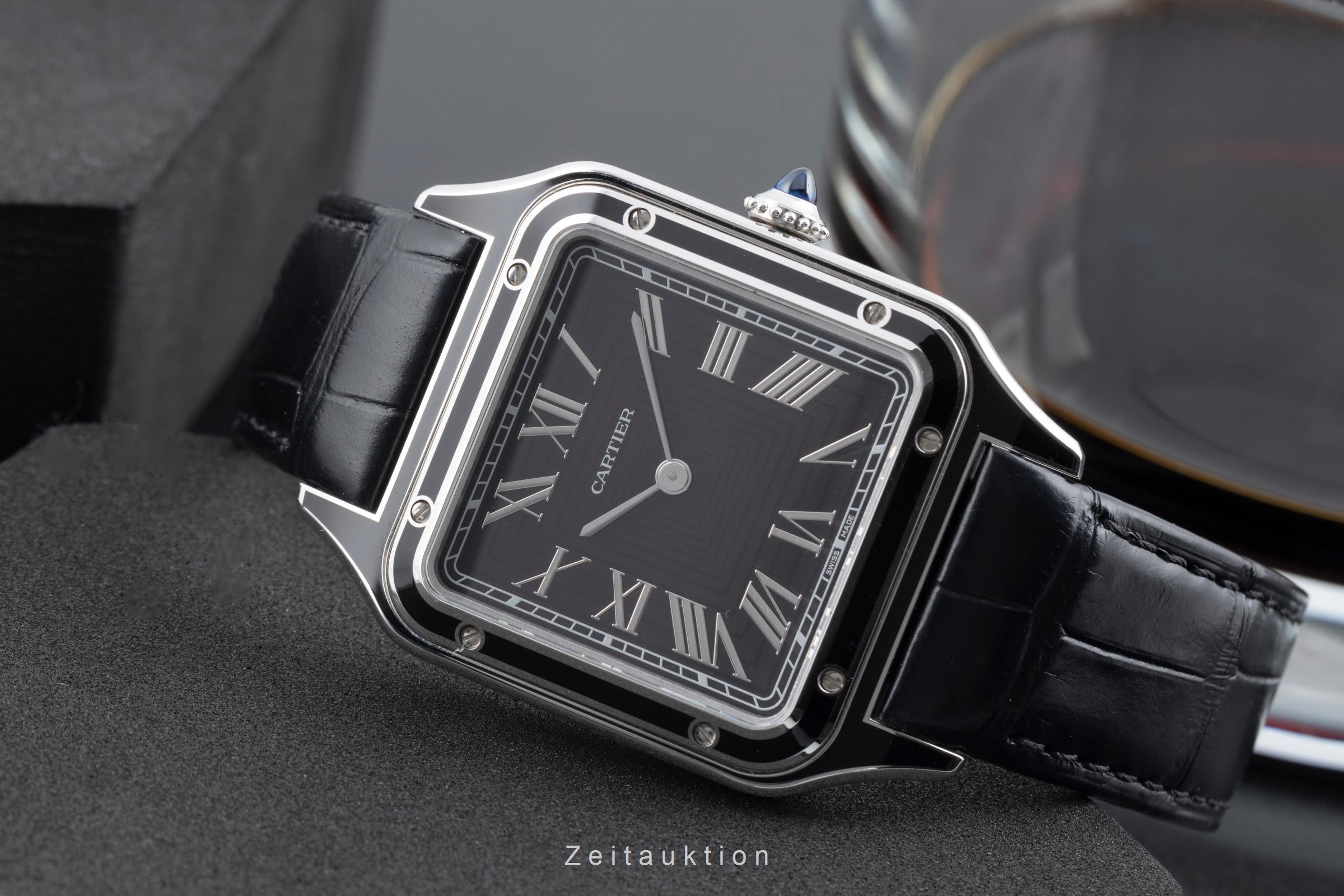 Cartier Santos Dumont steel manual winding Kal. 430 MC Ref