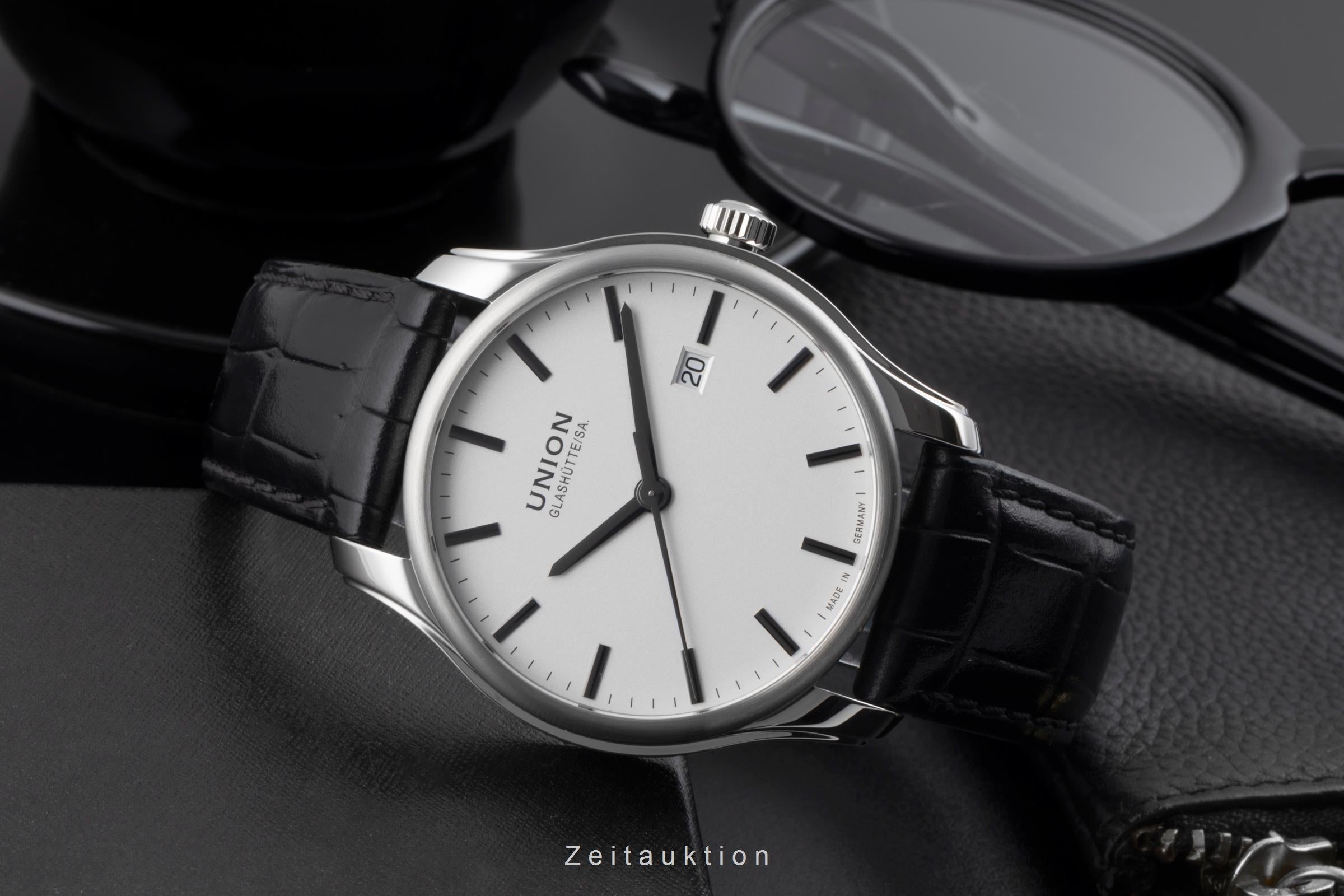 Union Glashütte Viro DAtum Stahl Automatik Herrenuhr Ref. D001.407.A Box  [2506625]