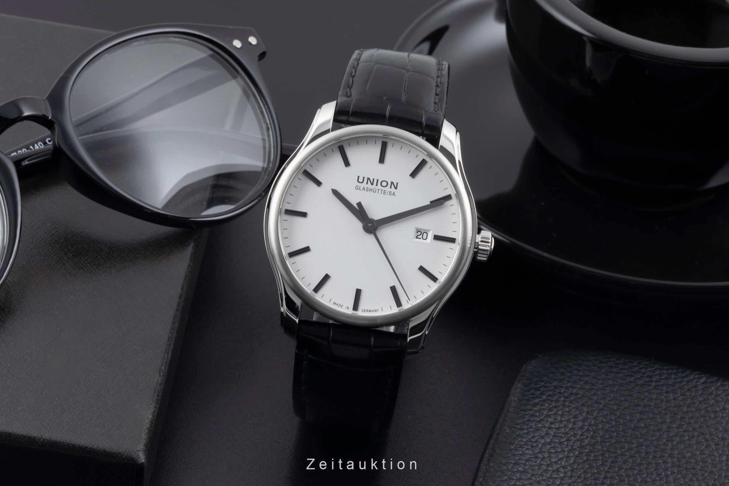 Union Glashütte Viro DAtum Stahl Automatik Herrenuhr Ref. D001.407.A Box  [2506625]