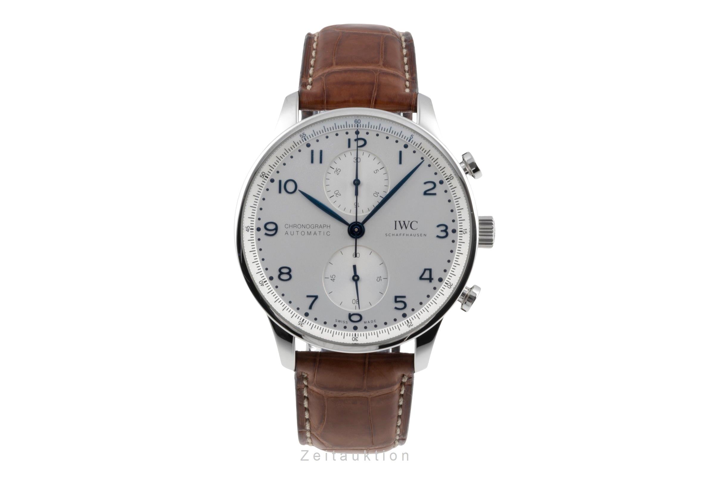 IWC Portugieser chronographe acier automatique montre pour hommes IW371617 LP: 10100EUR  [2506629]