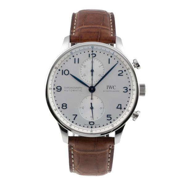 IWC Portugieser chronographe acier automatique montre pour hommes IW371617 LP: 10100EUR  [2506629]