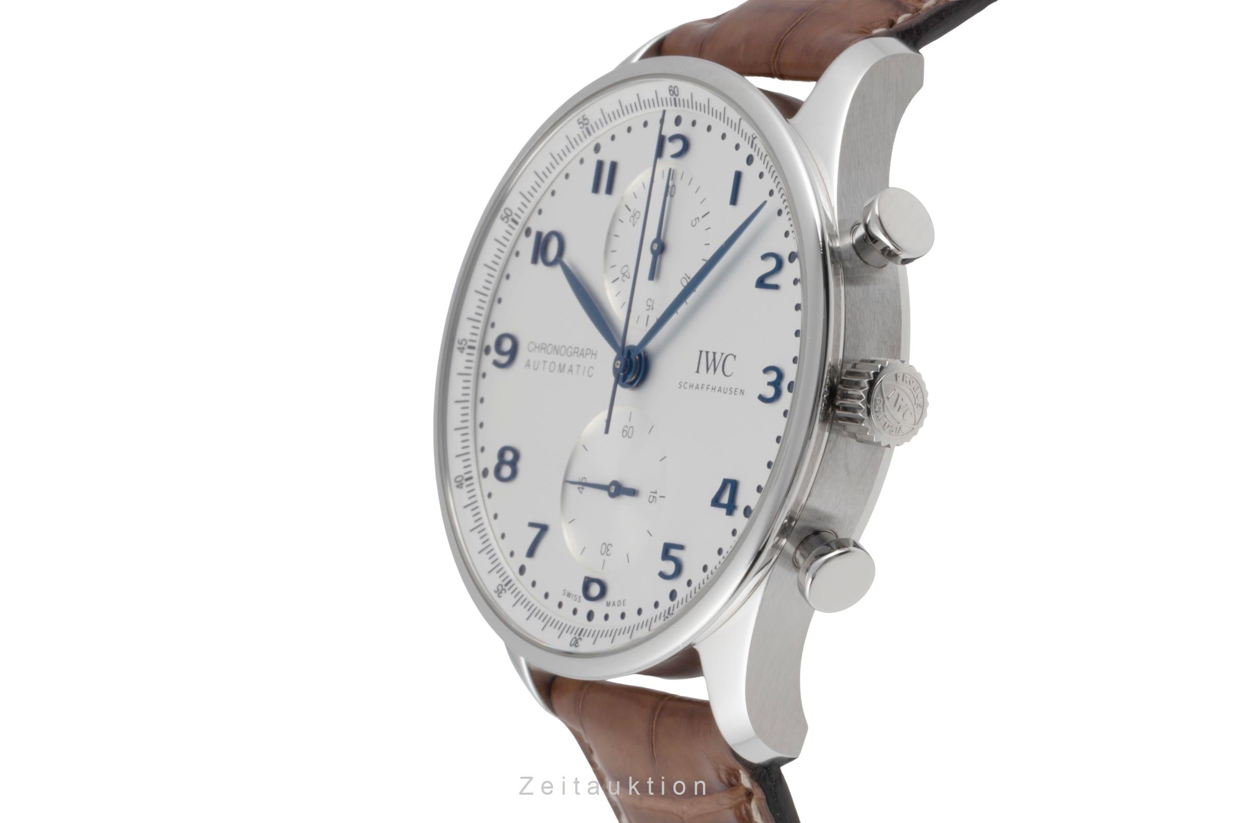 IWC Portugieser chronographe acier automatique montre pour hommes IW371617 LP: 10100EUR  [2506629]