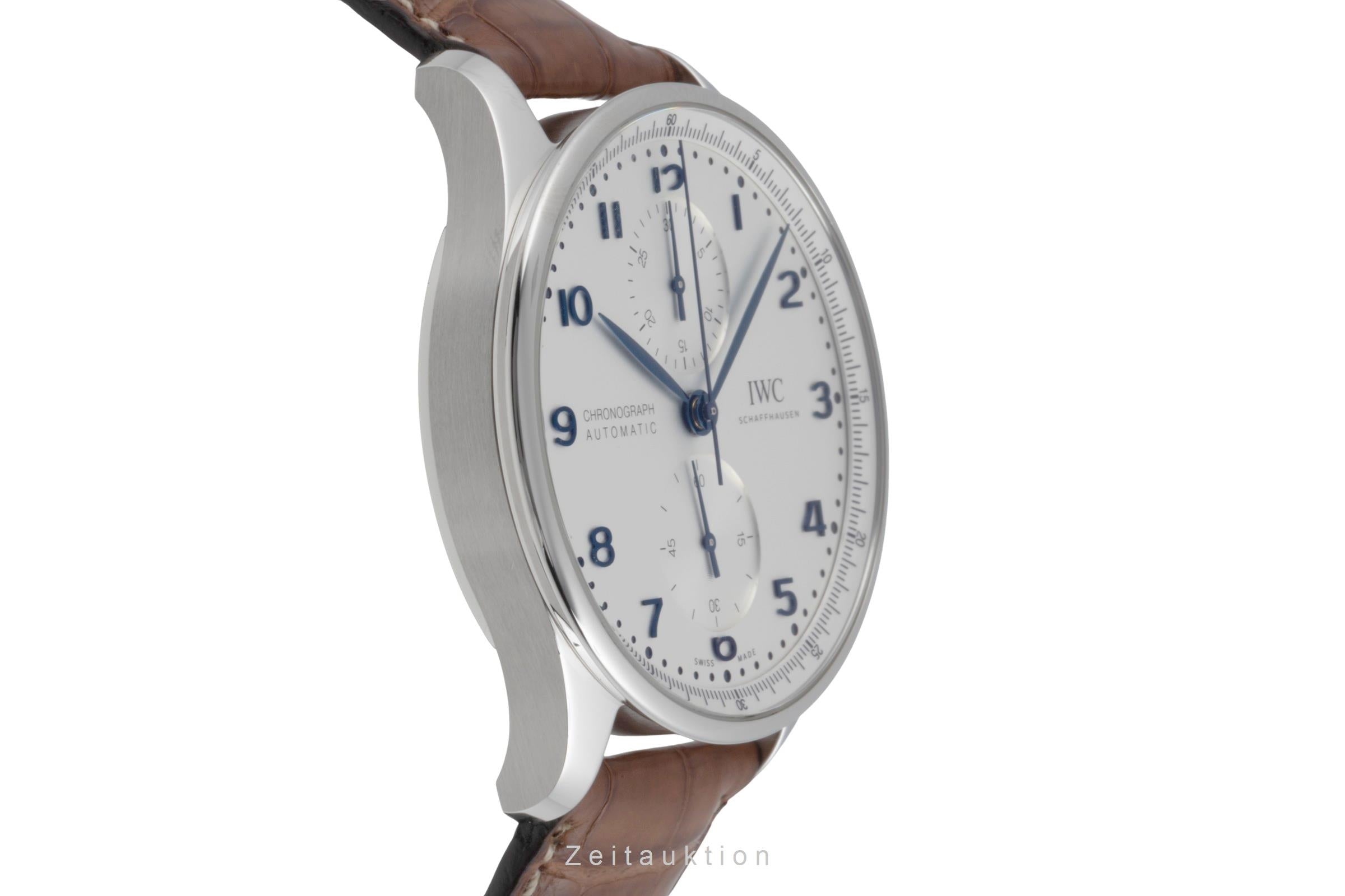 IWC Portugieser chronographe acier automatique montre pour hommes IW371617 LP: 10100EUR  [2506629]