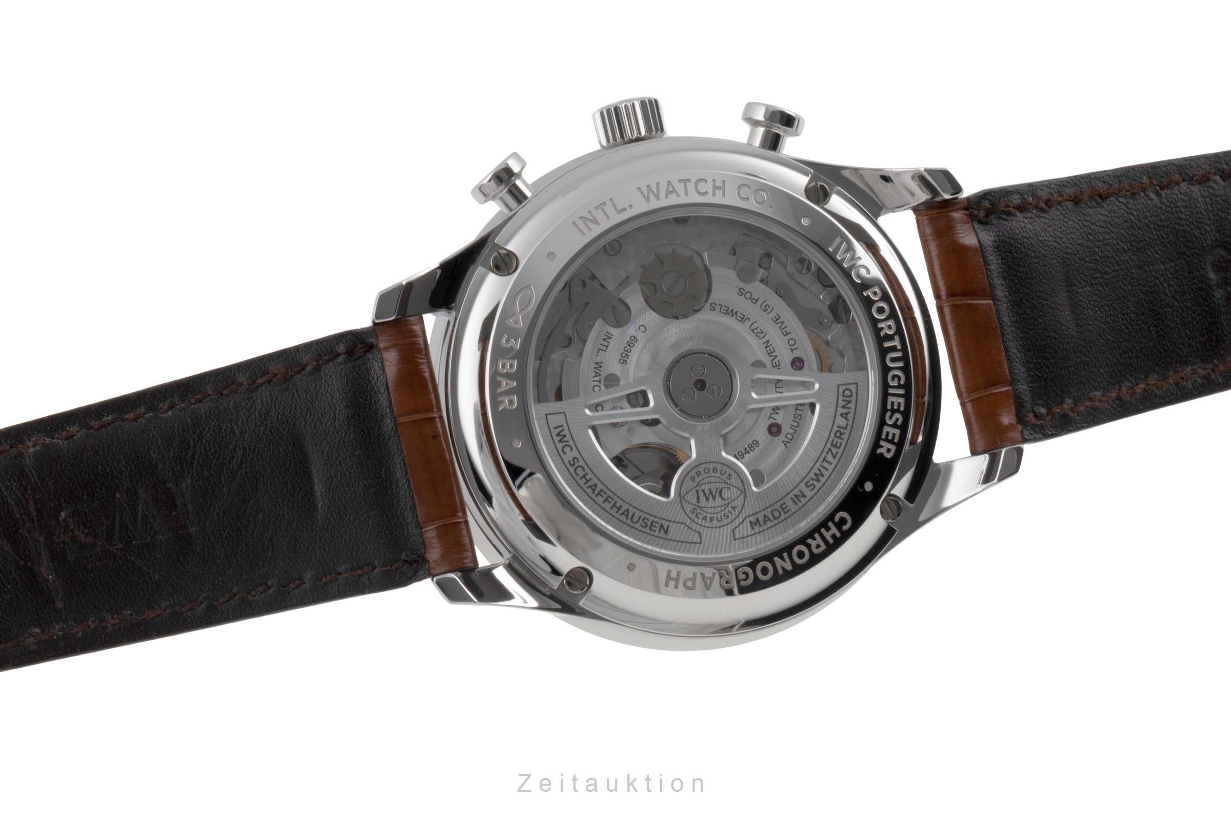 IWC Portugieser chronographe acier automatique montre pour hommes IW371617 LP: 10100EUR  [2506629]