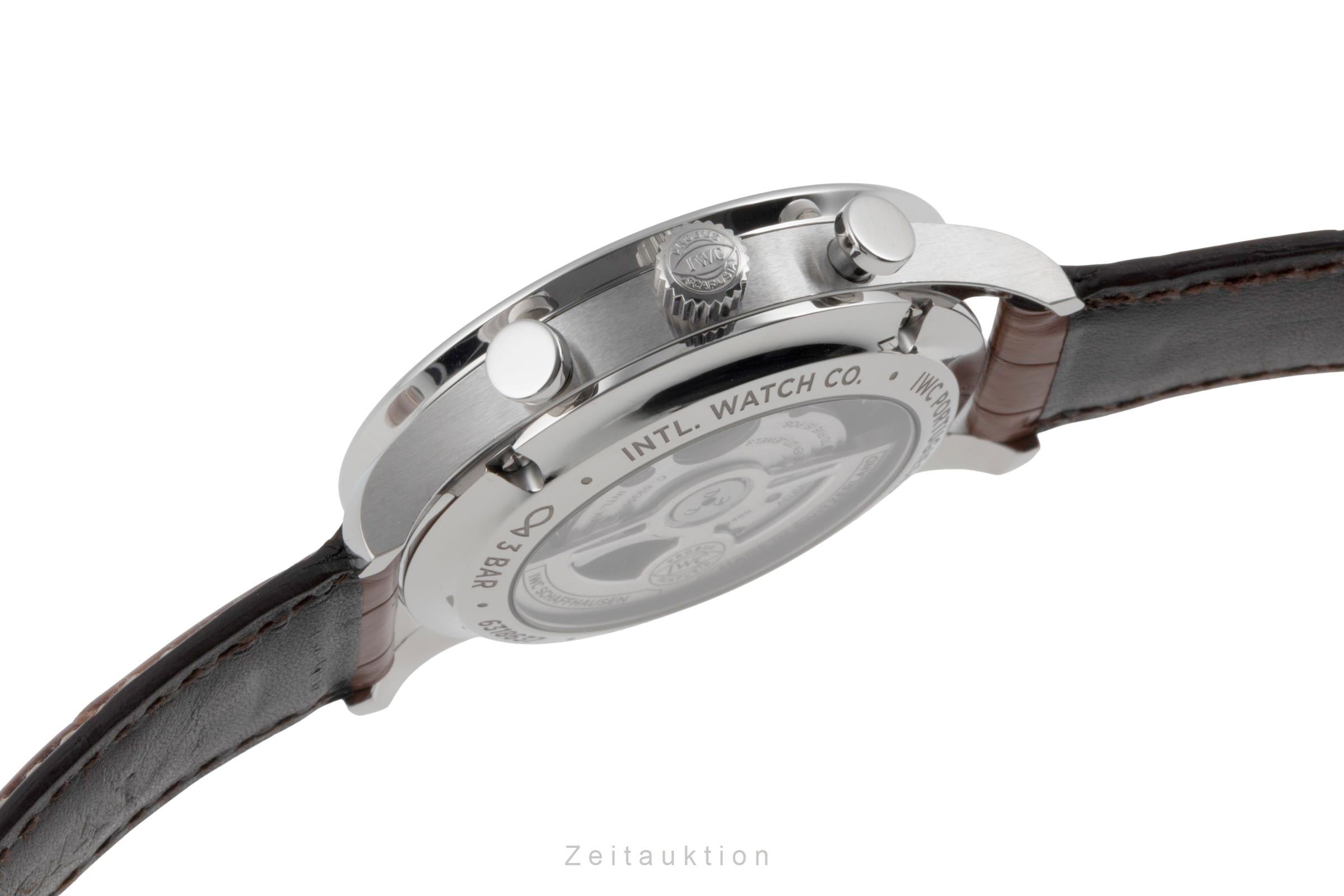 IWC Portugieser chronographe acier automatique montre pour hommes IW371617 LP: 10100EUR  [2506629]