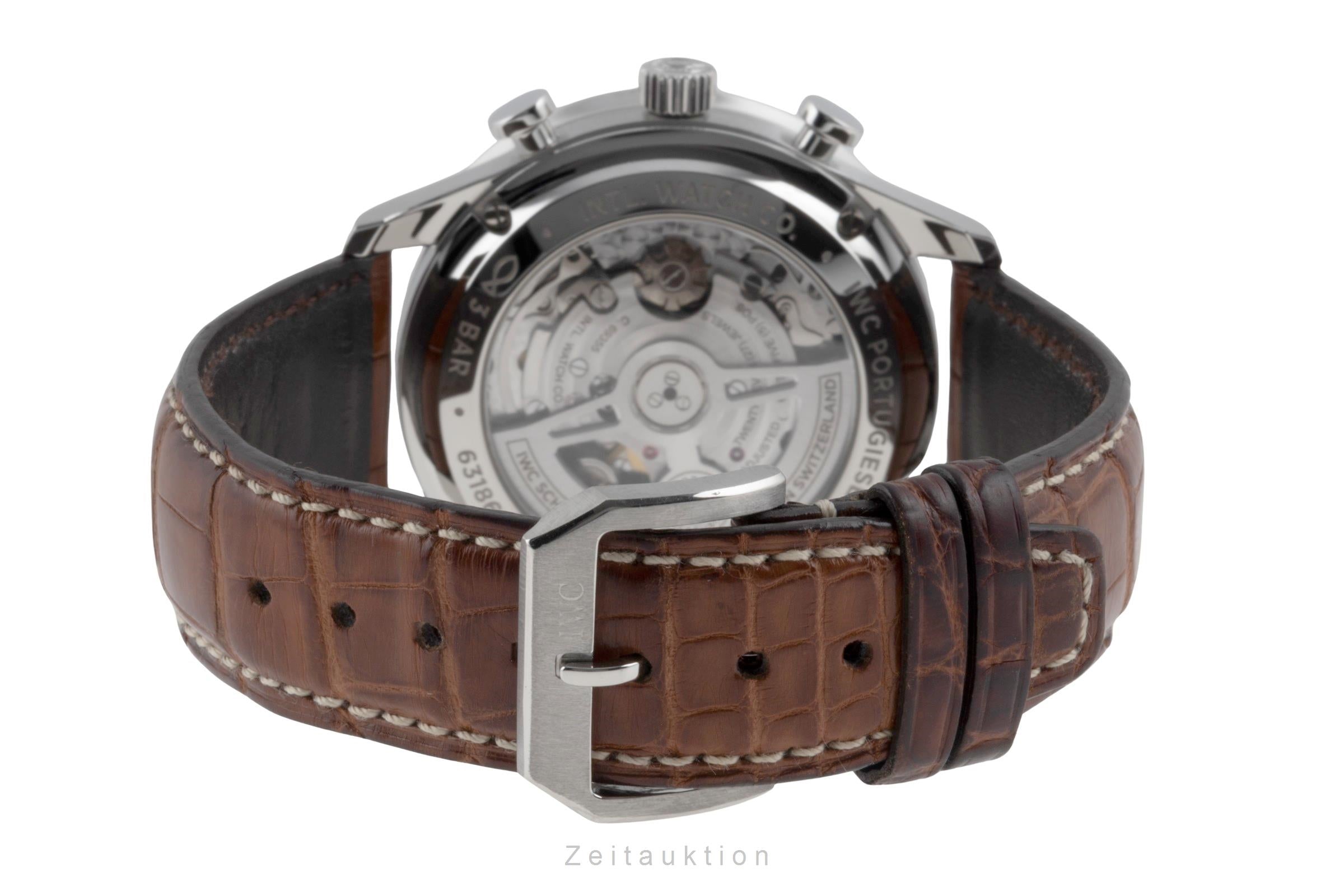 IWC Portugieser chronographe acier automatique montre pour hommes IW371617 LP: 10100EUR  [2506629]