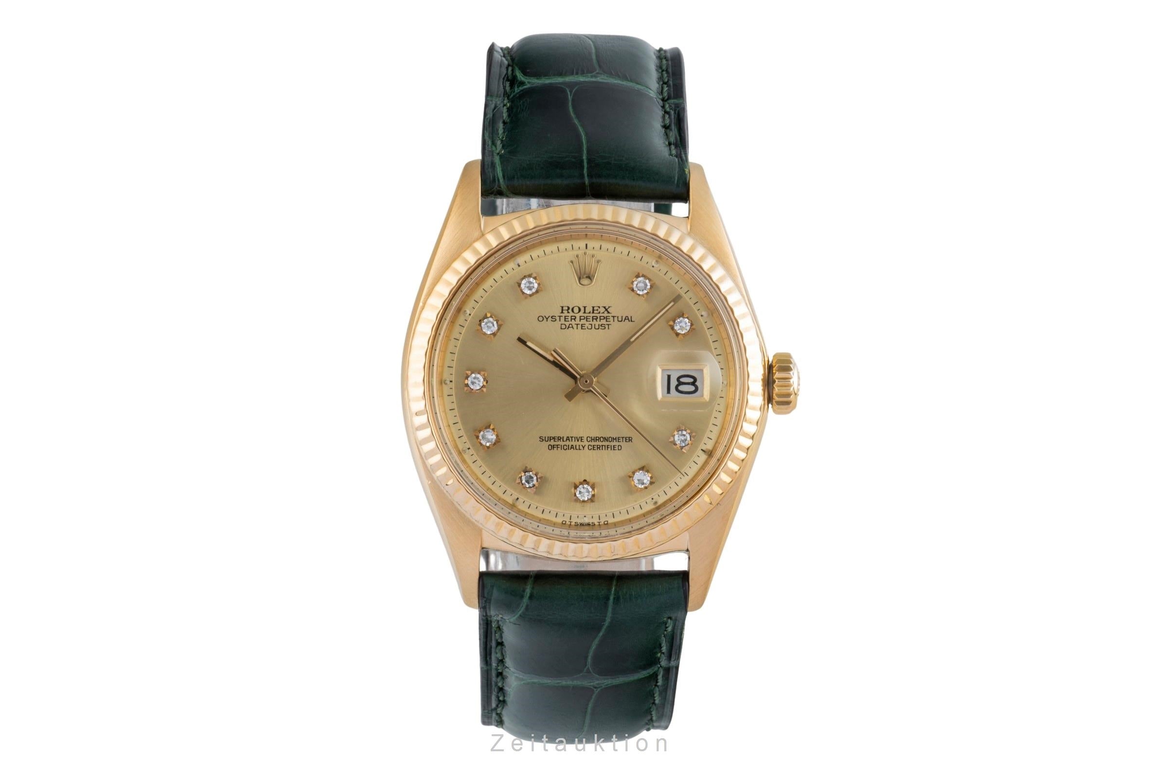 Rolex Datejust oro de 18 quilates automático reloj para caballeros 1601 Vintage  [2506631]