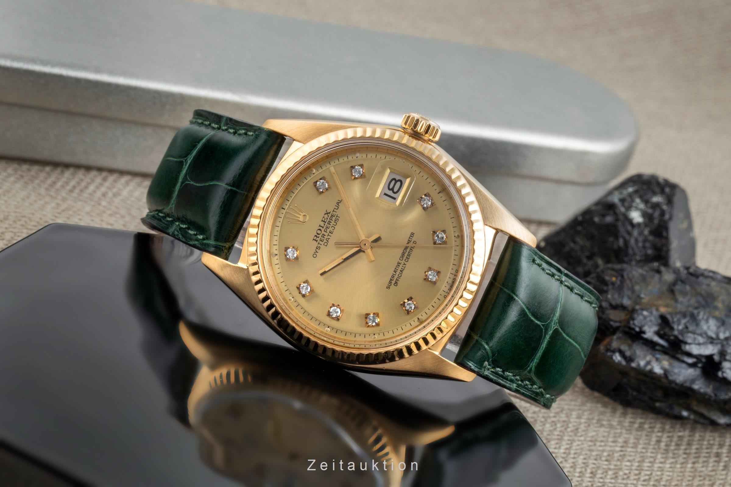Rolex Datejust oro de 18 quilates automático reloj para caballeros 1601 Vintage  [2506631]