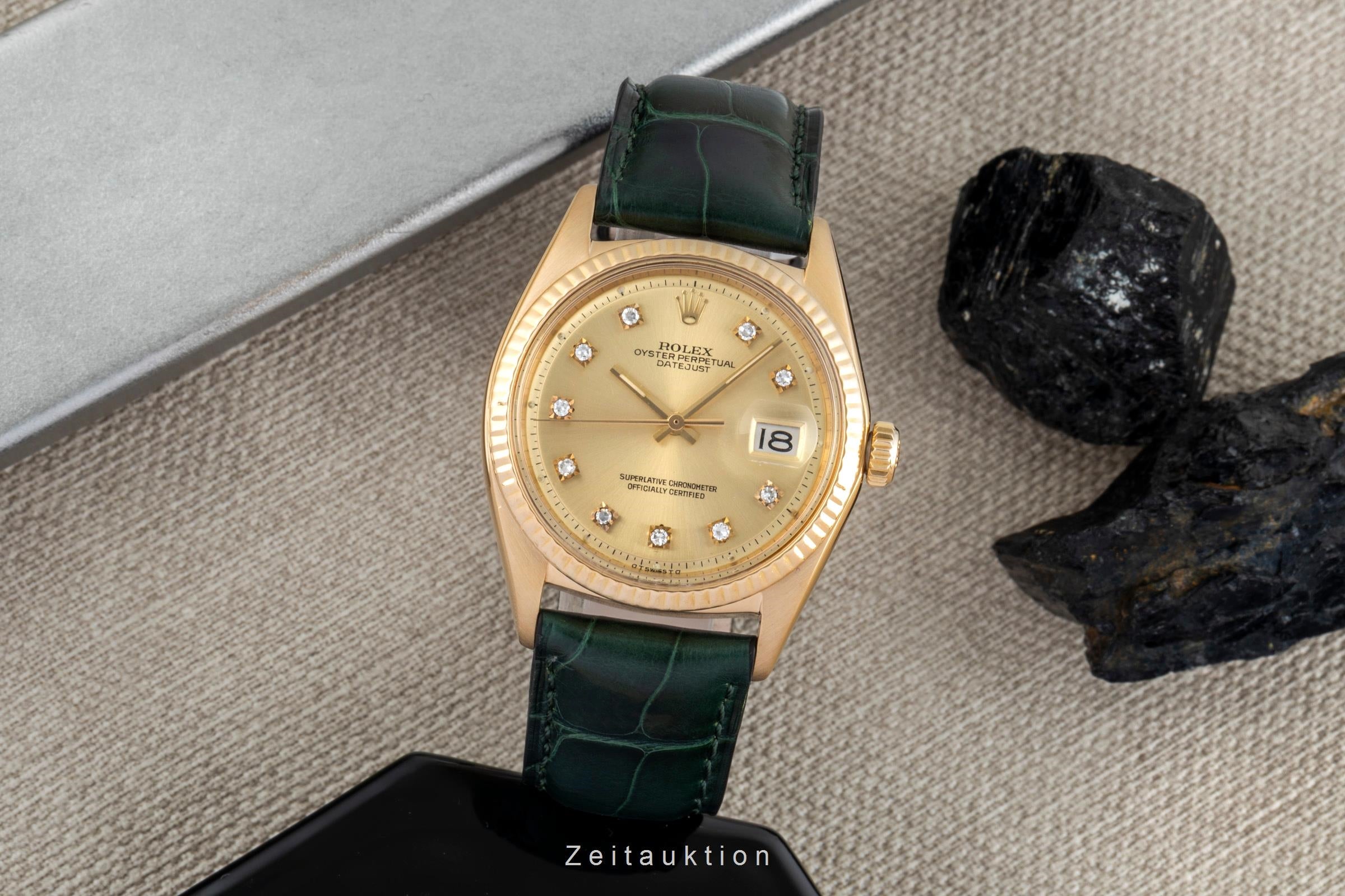 Rolex Datejust oro de 18 quilates automático reloj para caballeros 1601 Vintage  [2506631]