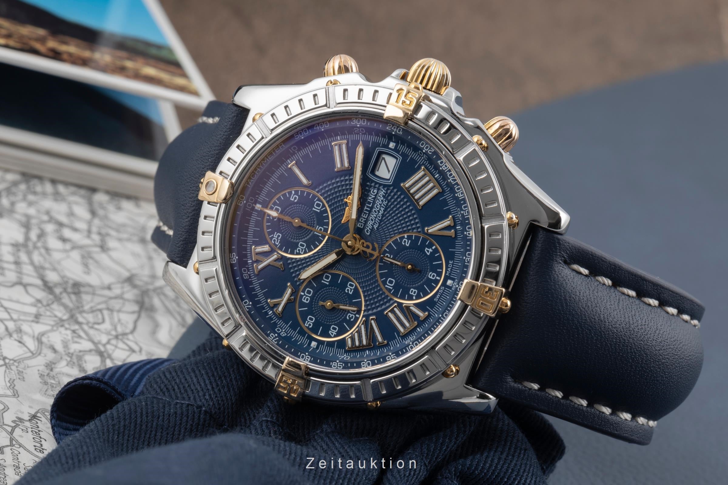 Breitling Crosswind chronographe acier / or  automatique montre pour hommes B13055  [2506633]