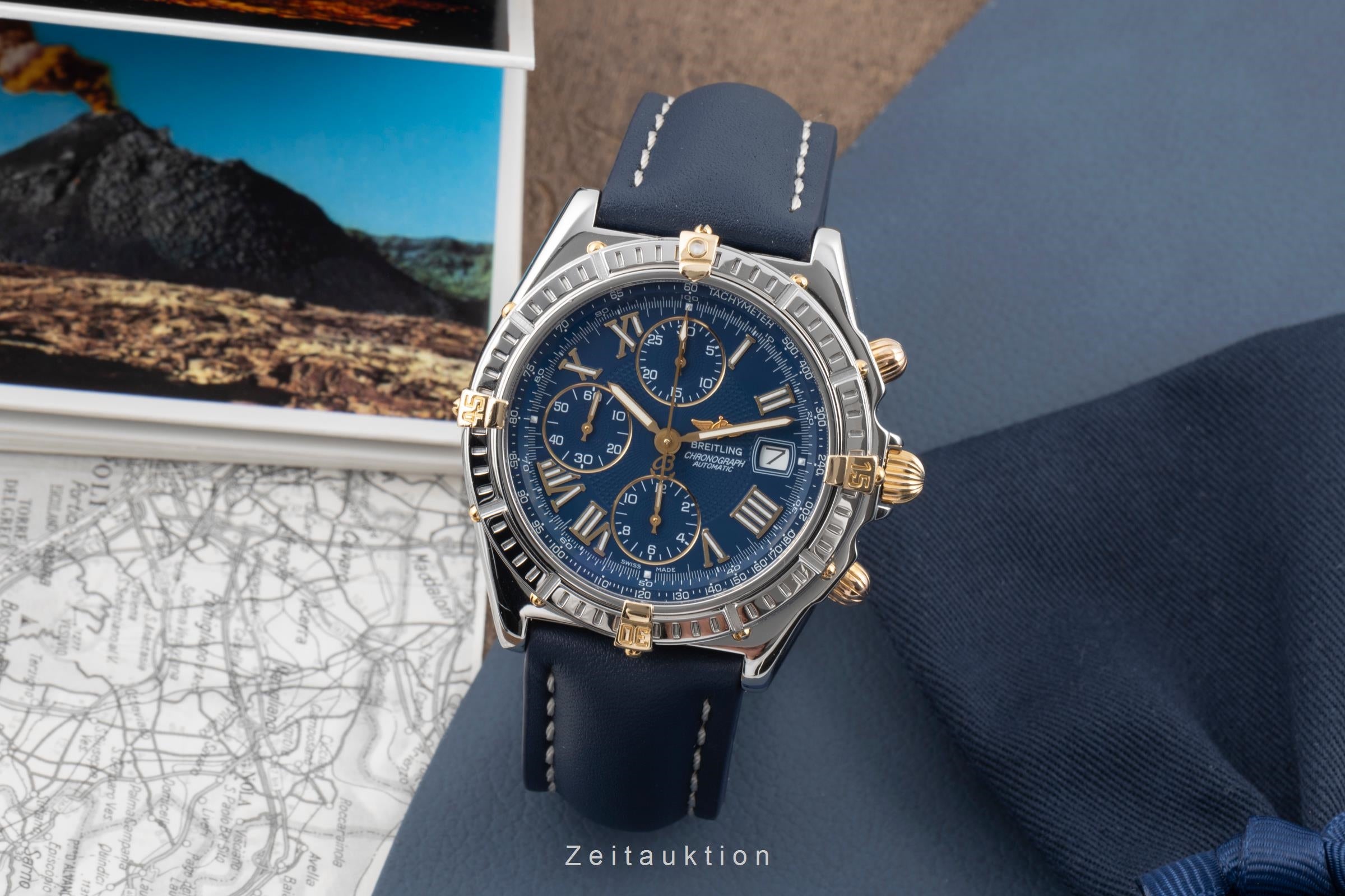 Breitling Crosswind chronographe acier / or  automatique montre pour hommes B13055  [2506633]