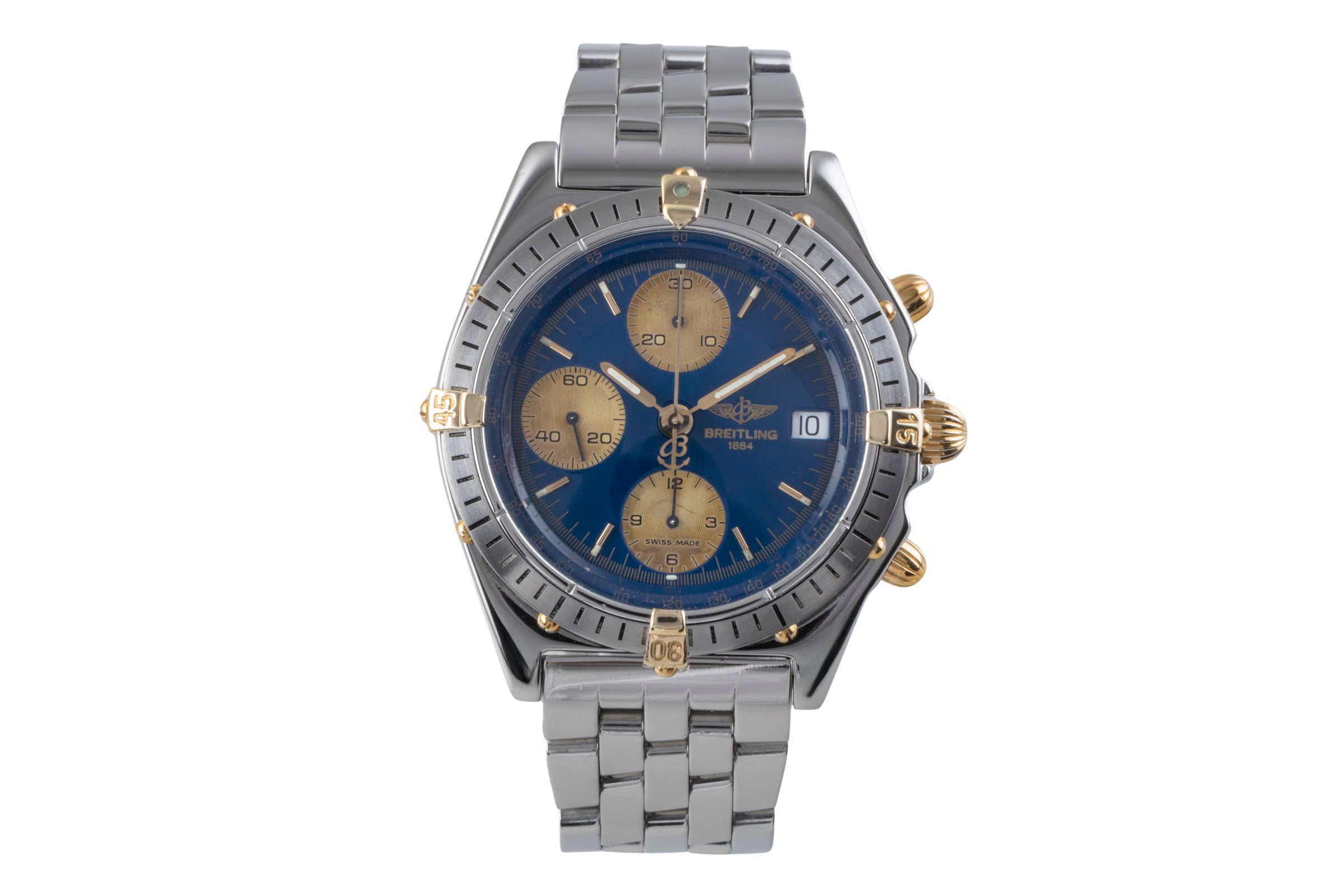 Breitling Chronomat chronograph gilt / steel automatic men's watch B13048  [2506634]