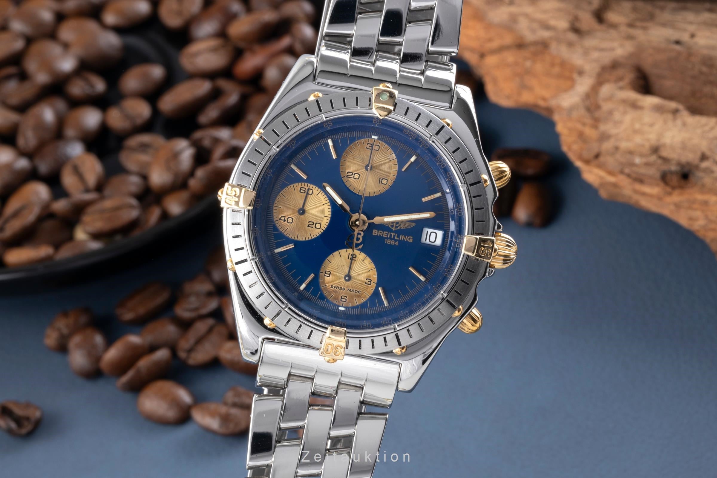 Breitling Chronomat chronograph gilt / steel automatic men's watch B13048  [2506634]