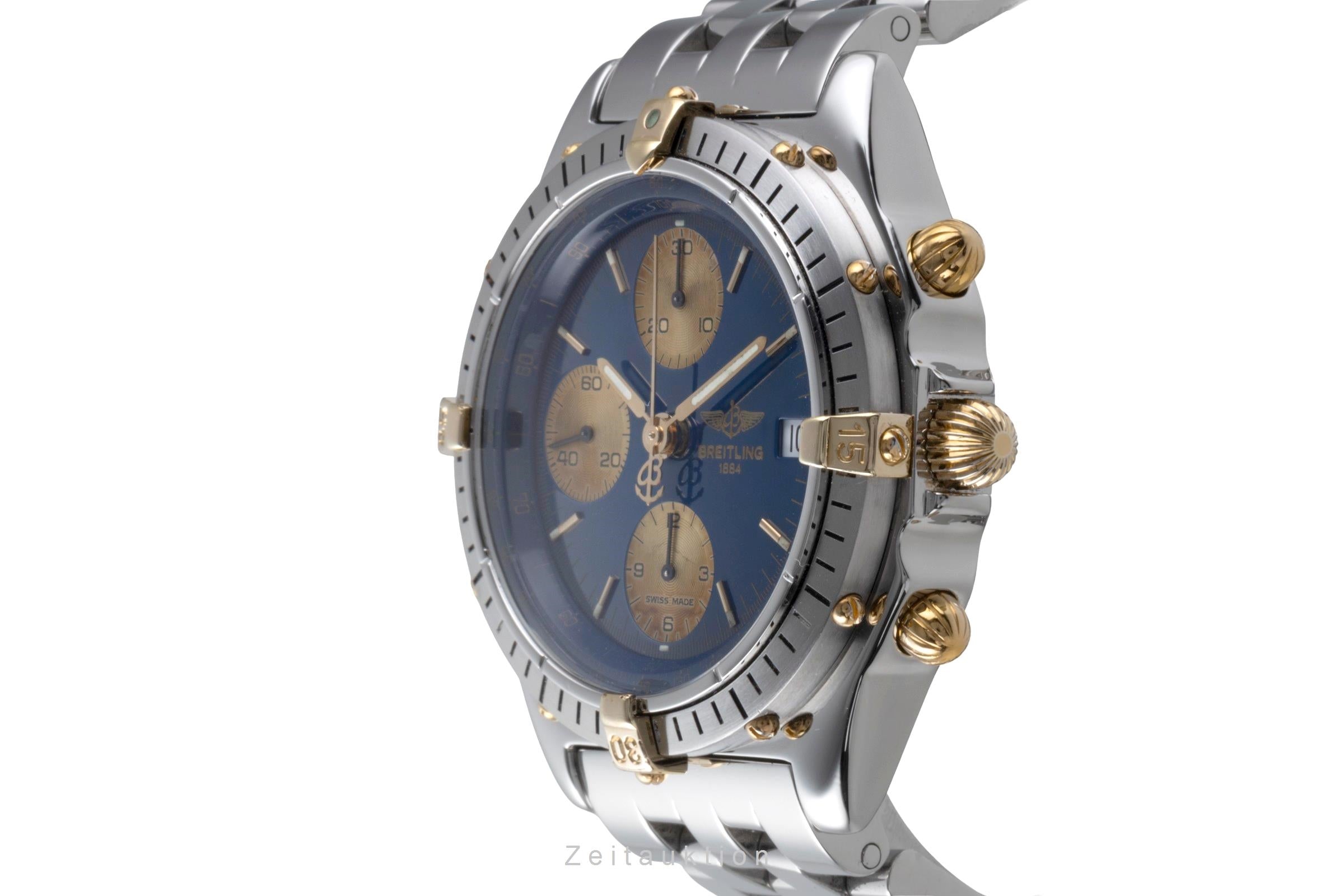 Breitling Chronomat chronograph gilt / steel automatic men's watch B13048  [2506634]