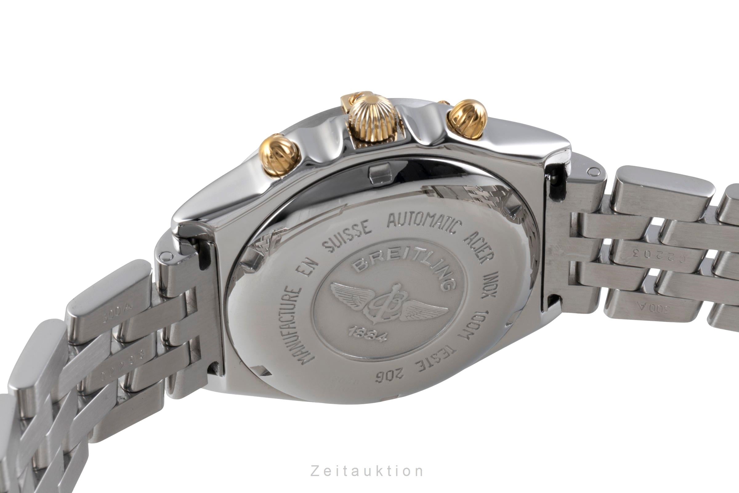 Breitling Chronomat chronograph gilt / steel automatic men's watch B13048  [2506634]