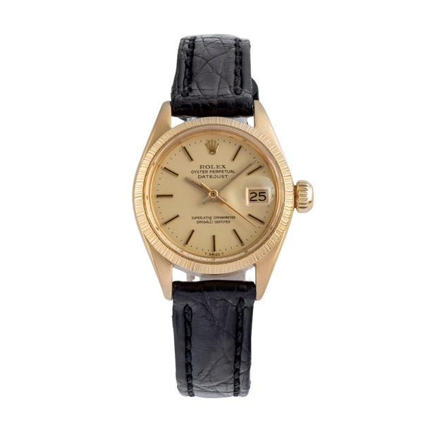 Rolex Lady Datejust or 18 ct automatique montre pour femmes 6927 Vintage  [2506635]