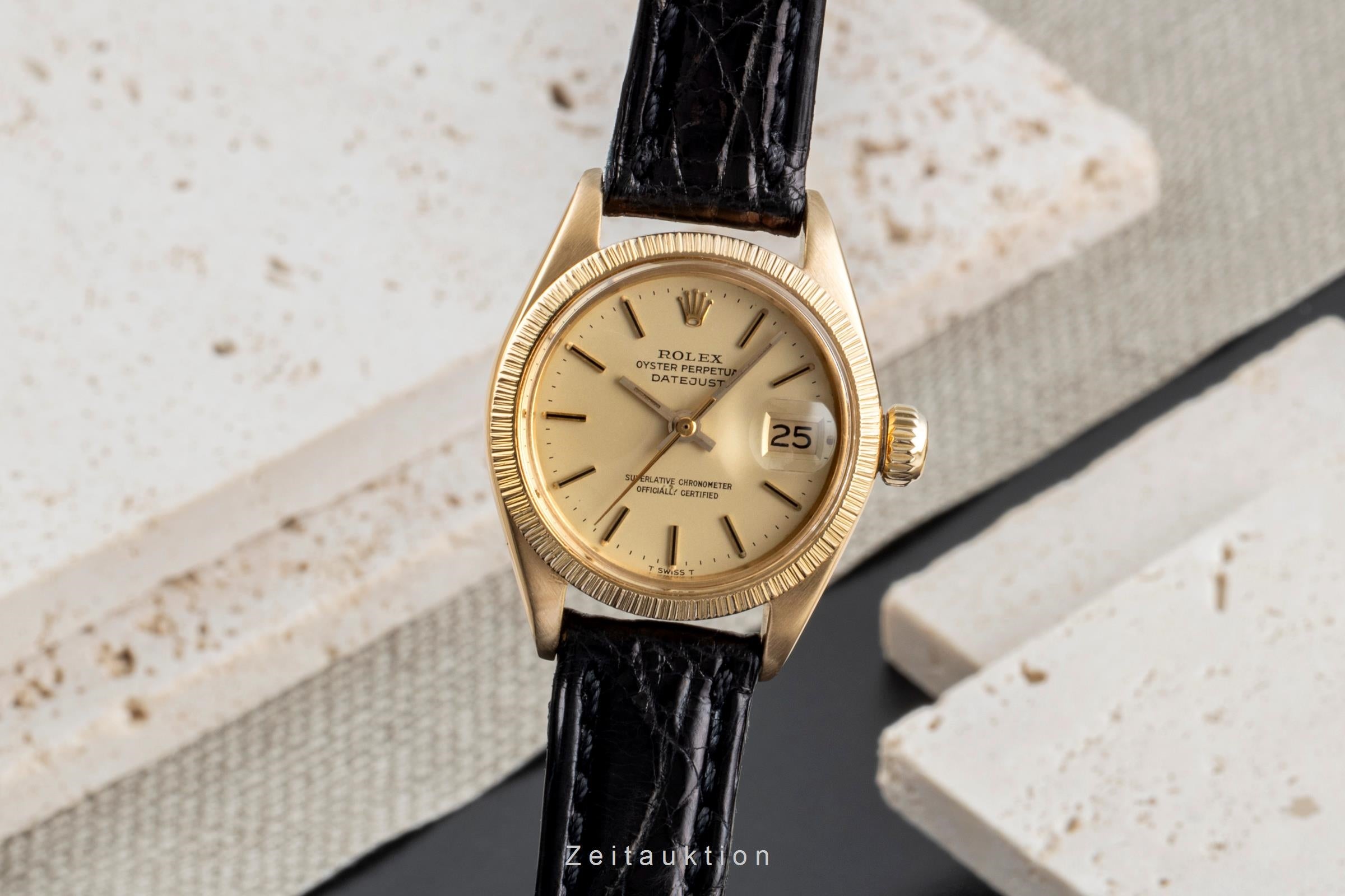 Rolex Lady Datejust or 18 ct automatique montre pour femmes 6927 Vintage  [2506635]