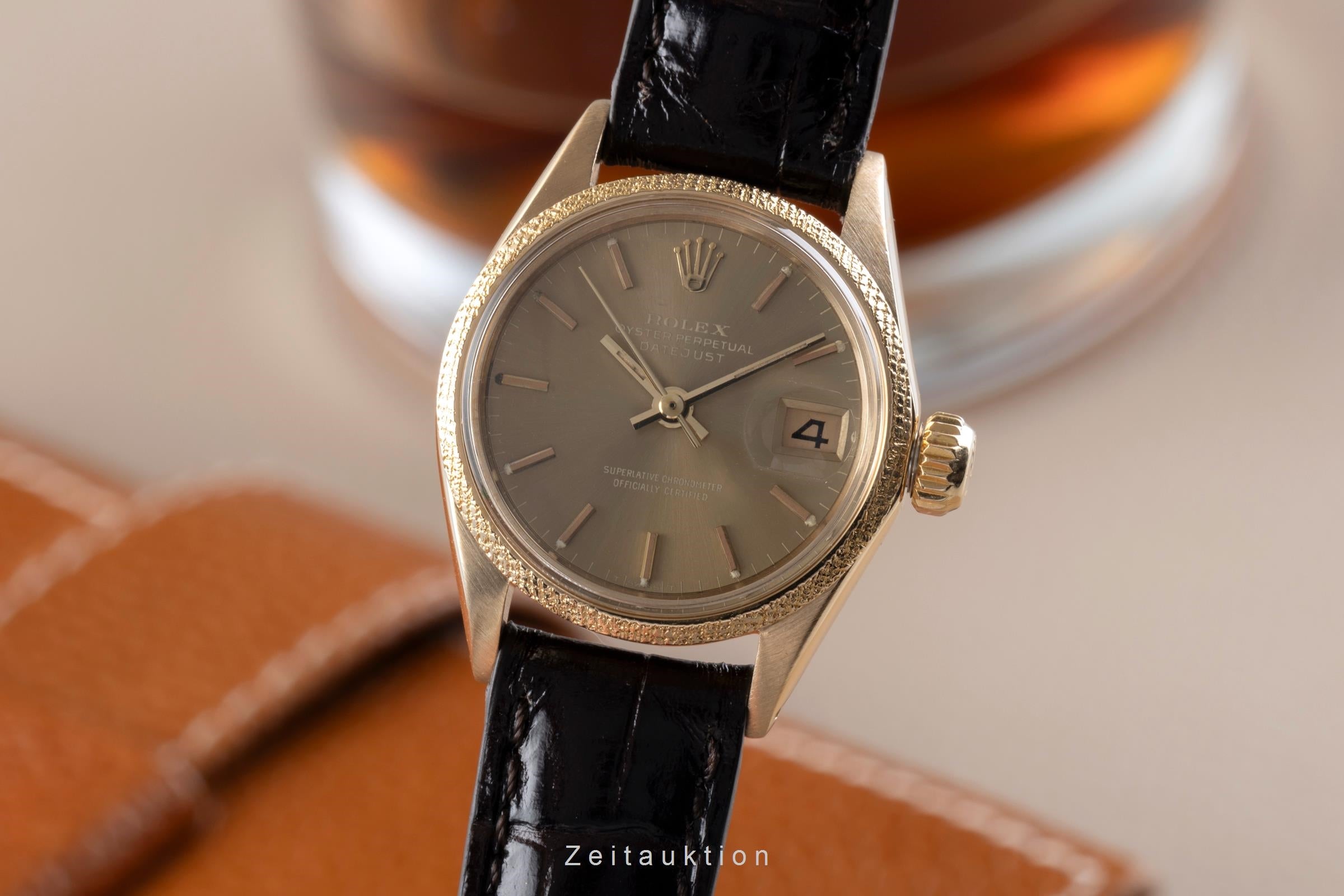 Rolex Lady Datejust 18 ct gold automatic women's watch 6701 Vintage  [2506639]