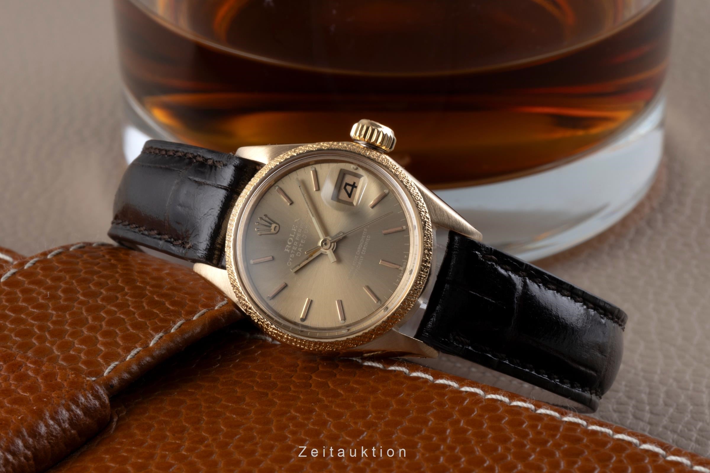 Rolex Lady Datejust 18 ct gold automatic women's watch 6701 Vintage  [2506639]