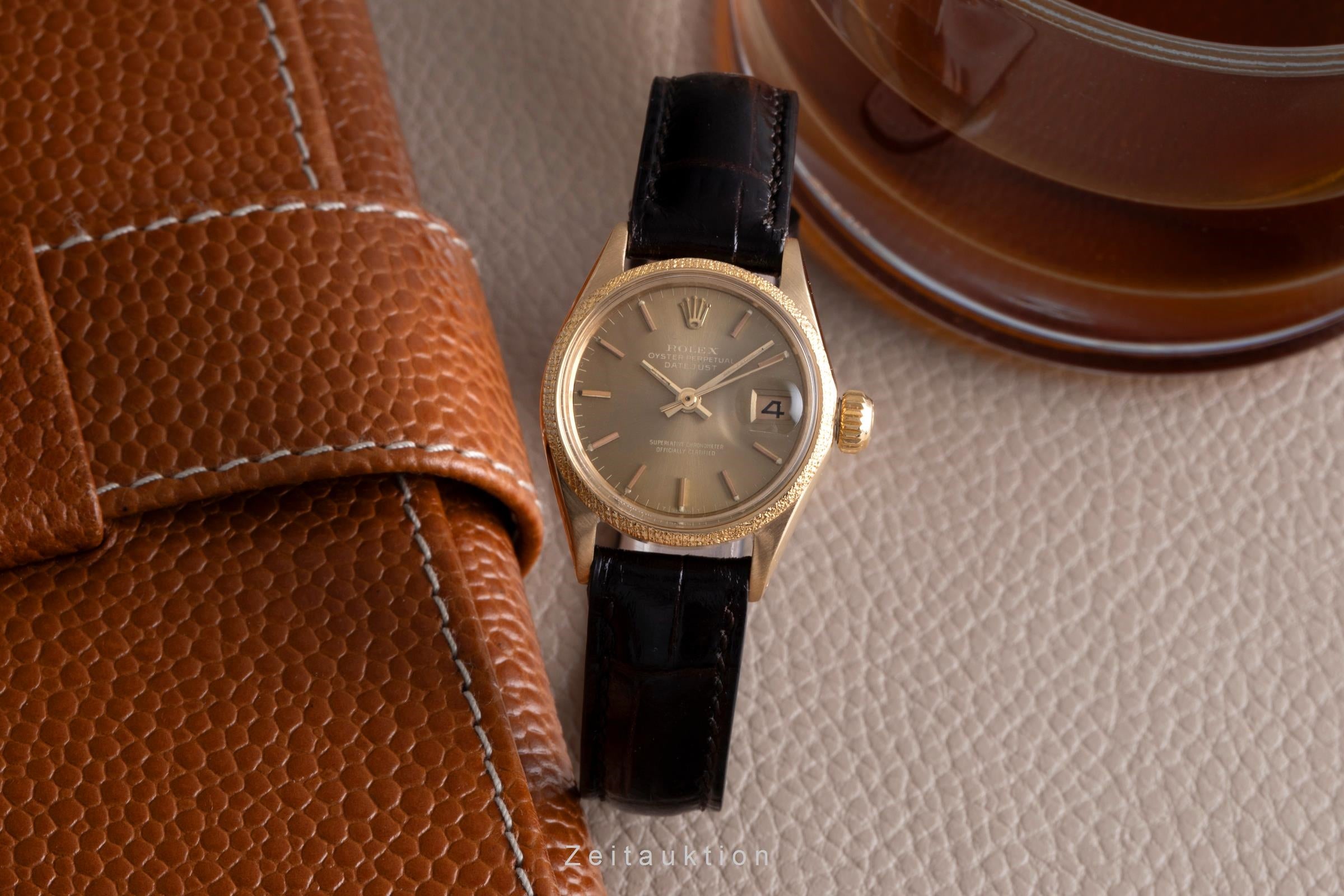 Rolex Lady Datejust 18 ct gold automatic women's watch 6701 Vintage  [2506639]