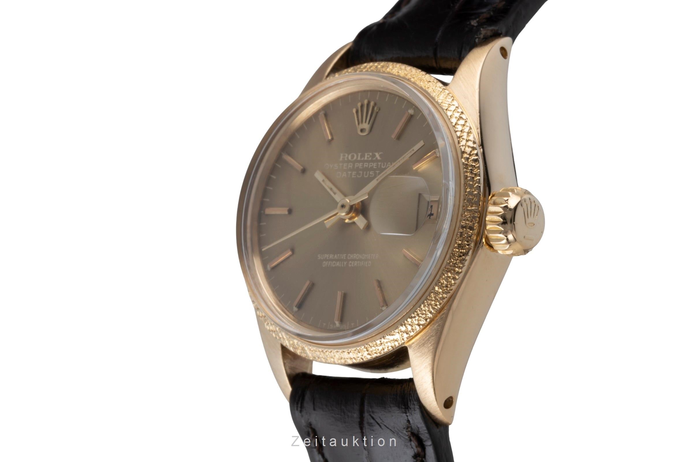 Rolex Lady Datejust 18 ct gold automatic women's watch 6701 Vintage  [2506639]