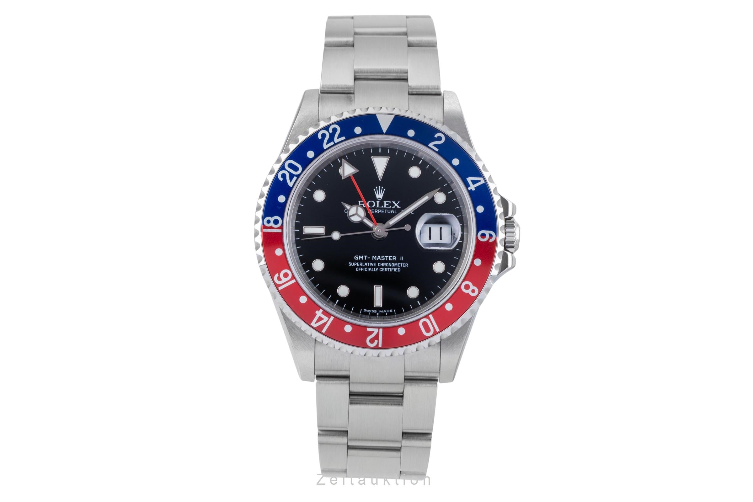 Rolex GMT-Master II Pepsi Stahl Automatik Herrenuhr 16710 T B&P 2007 LC 100 [2506658]