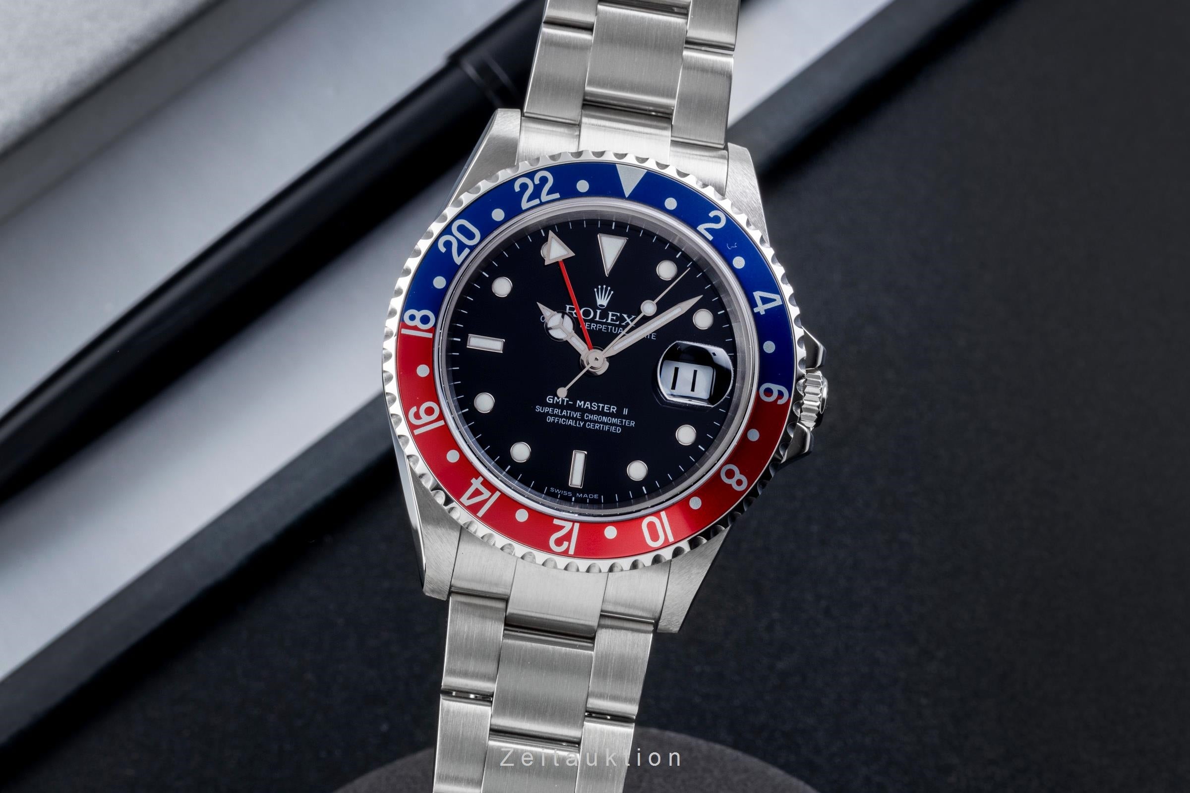 Rolex GMT-Master II steel automatic men's watch 16710 T  [2506658]