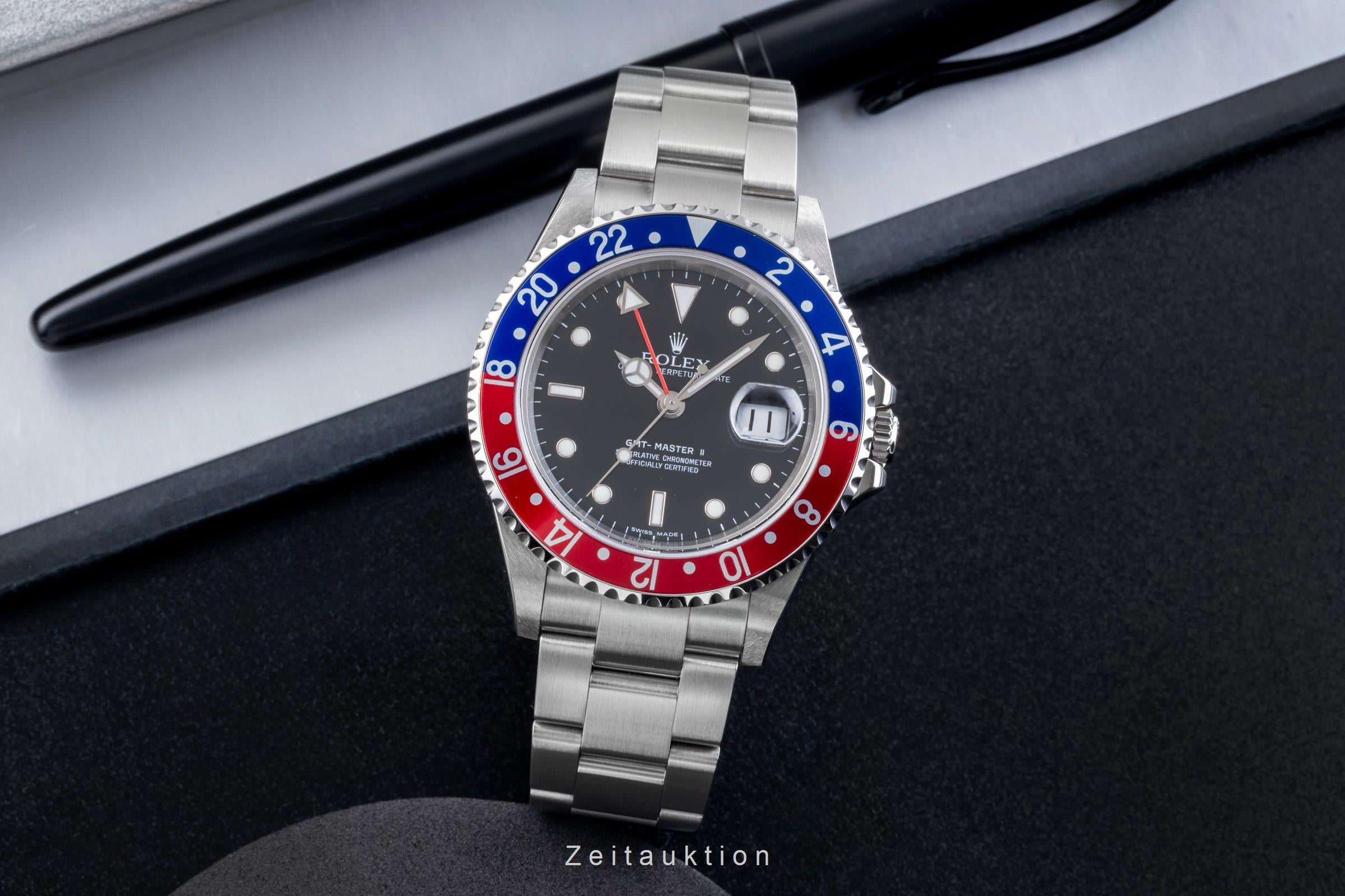 Rolex GMT-Master II Pepsi Stahl Automatik Herrenuhr 16710 T B&P 2007 LC 100 [2506658]
