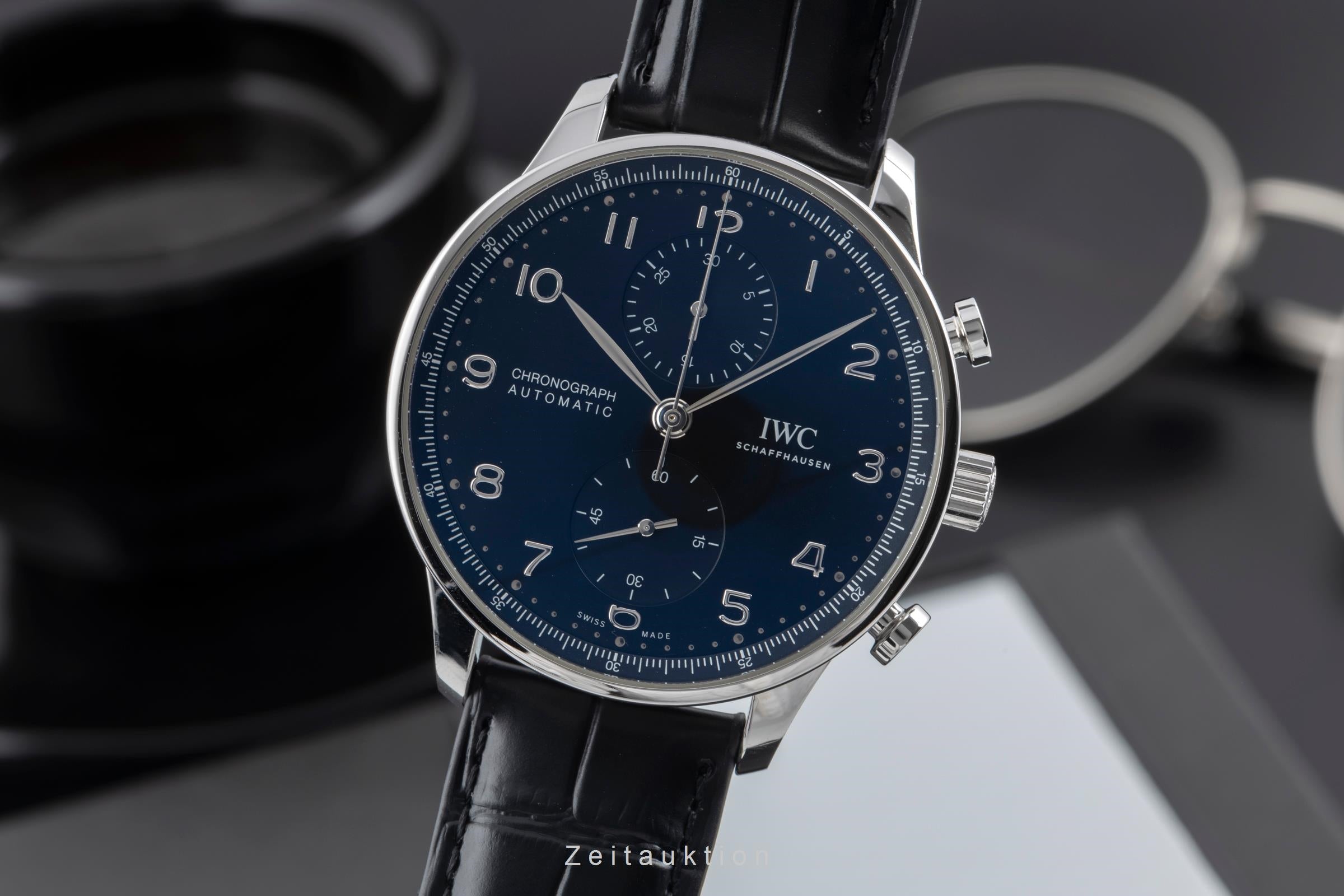 IWC Portugieser chronograph steel automatic men's watch IW371609 LP: 9100EUR  [2506663]