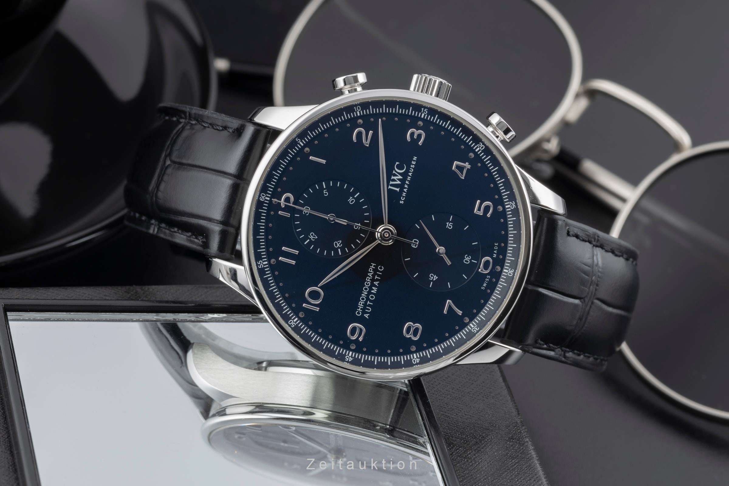 IWC Portugieser chronograph steel automatic men's watch IW371609 LP: 9100EUR  [2506663]