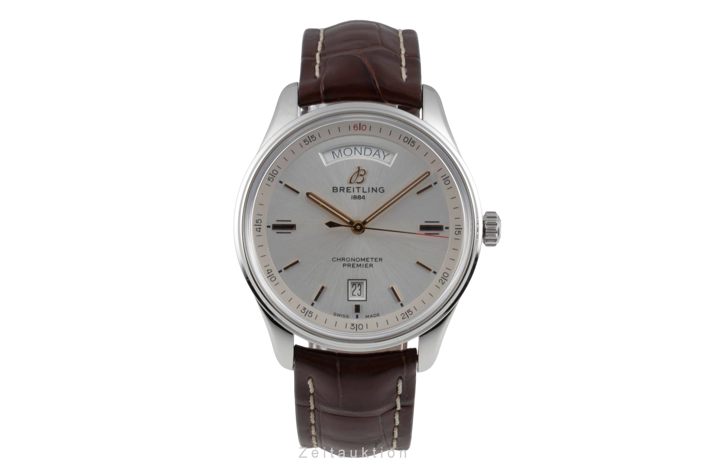 Breitling Premier Automatik Day Date Stahl A45340 211G1P2 B&P 2019 NP: 4900 € [2506671]