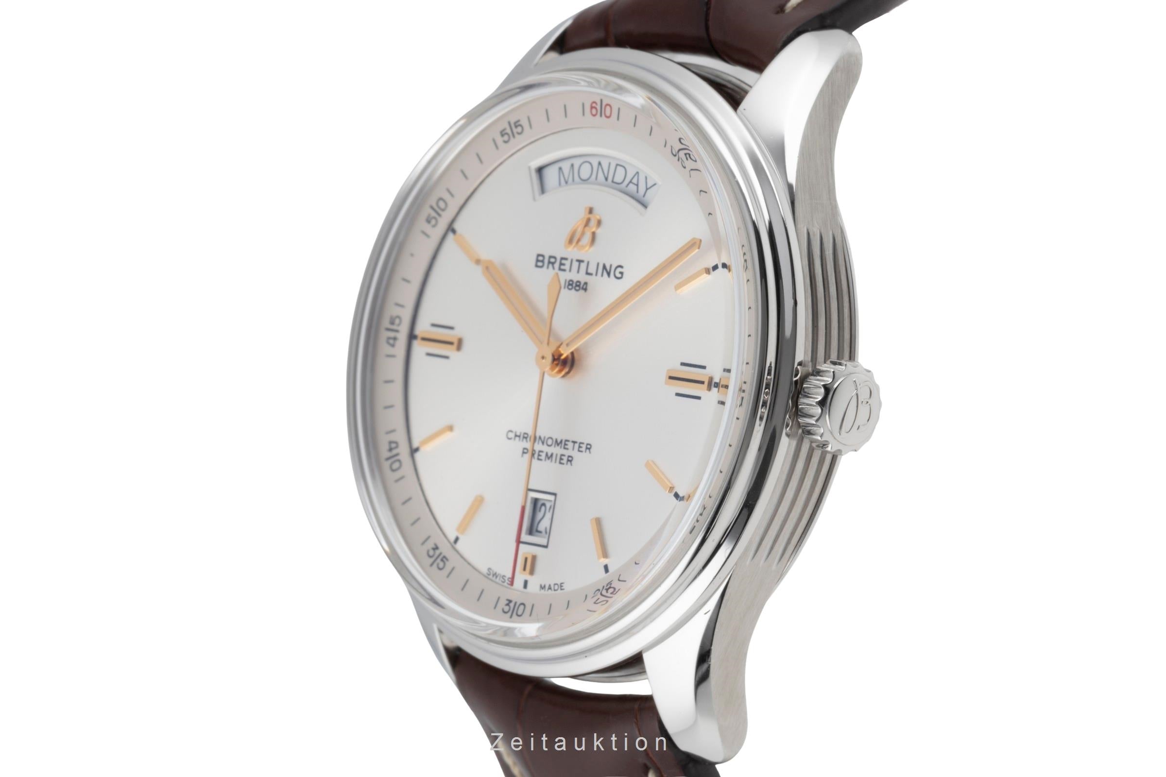 Breitling Premier Automatik Day Date Stahl A45340 211G1P2 B&P 2019 NP: 4900 € [2506671]