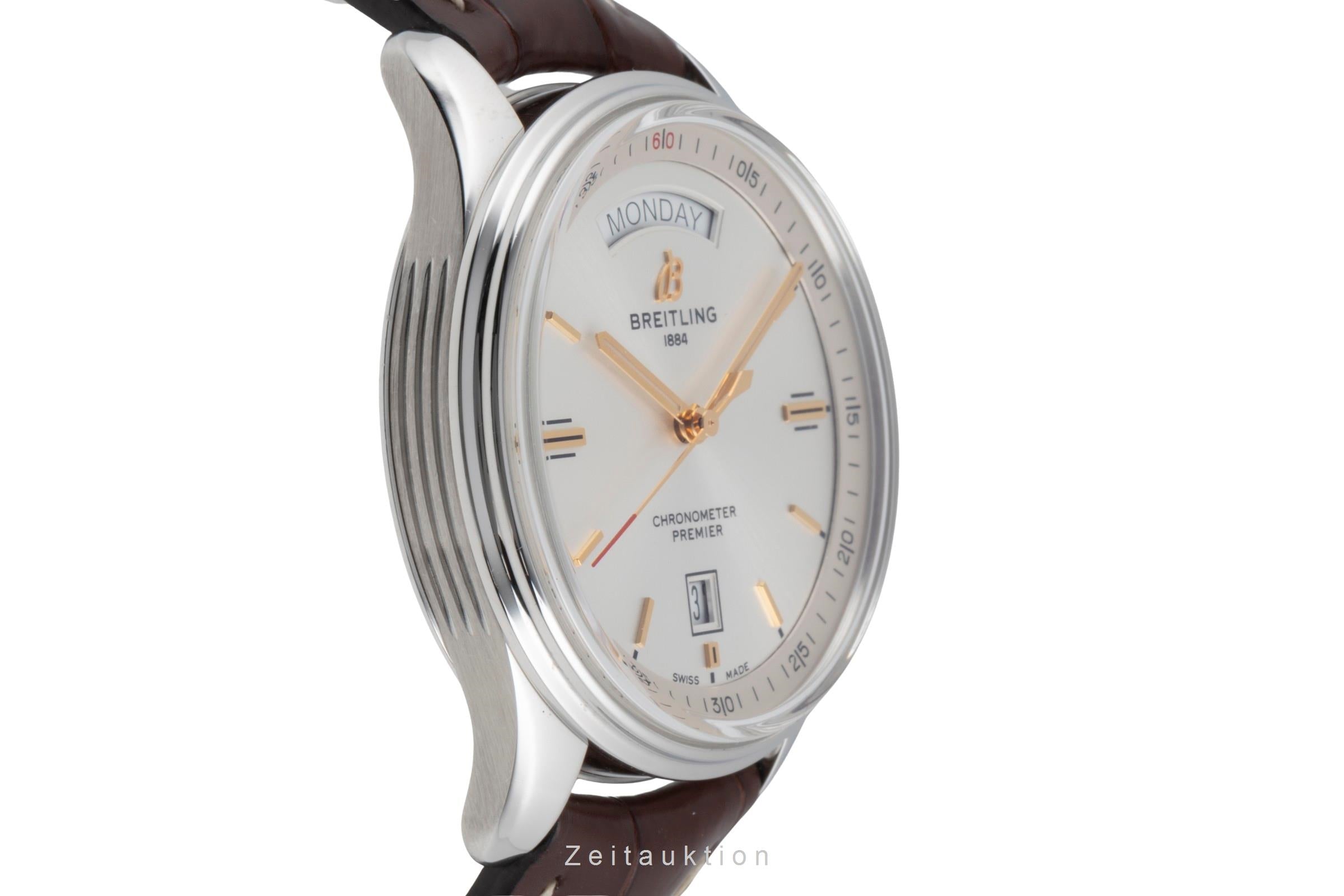 Breitling Premier Automatik Day Date Stahl A45340 211G1P2 B&P 2019 NP: 4900 € [2506671]