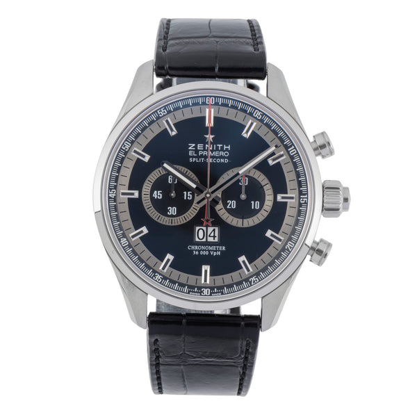 Zenith El Primero Rattrapante Chronograph Stahl Ref 03.2050.4026/91.C714 Papiere [2506681]