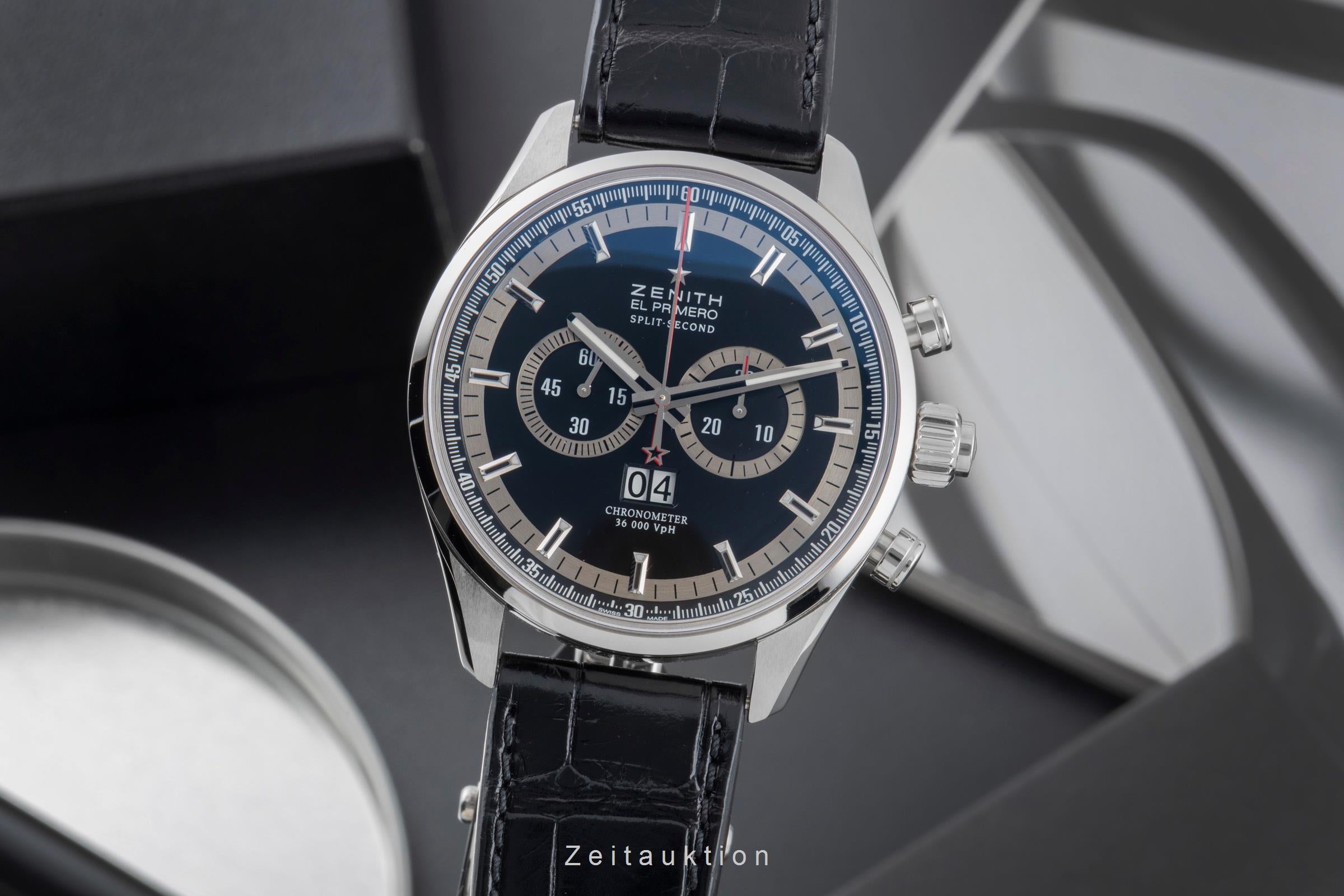 Zenith El Primero Rattrapante Chronograph Stahl Ref 03.2050.4026/91.C714 Papiere [2506681]