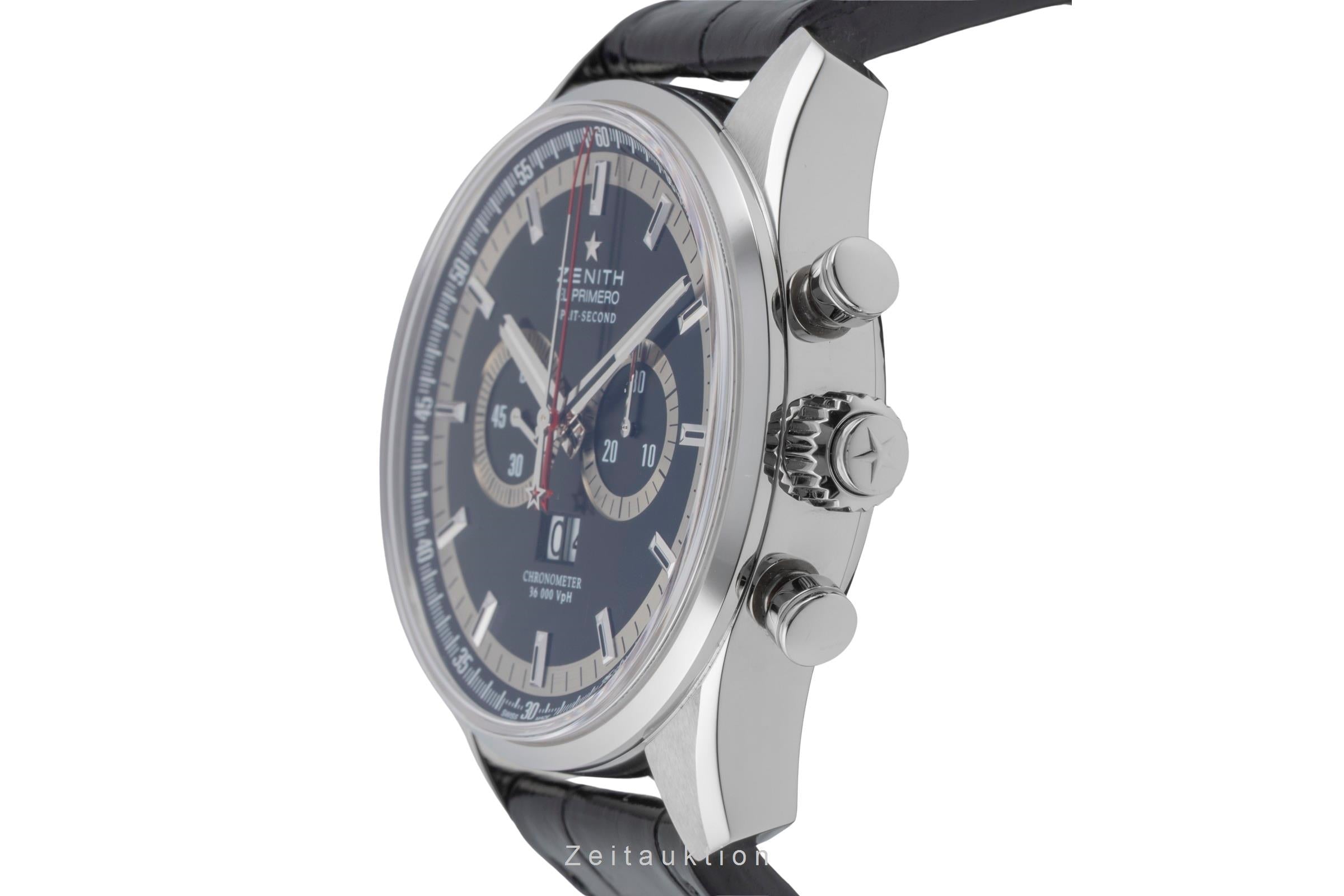 Zenith El Primero Rattrapante Chronograph Stahl Ref 03.2050.4026/91.C714 Papiere [2506681]