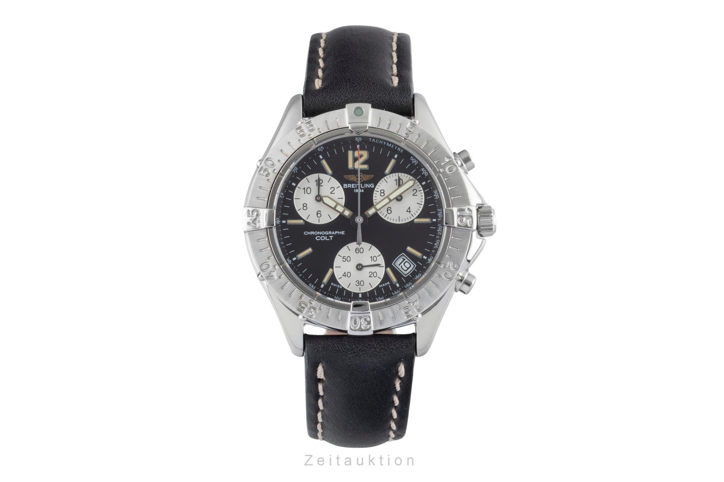 Breitling Colt Chronograph Black Dial Edelstahl Herrenuhr Ref. A53035 Klassiker [2506686]