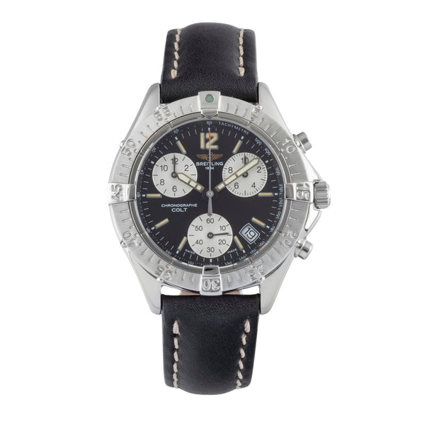 Breitling Colt Chronograph Black Dial Edelstahl Herrenuhr Ref. A53035 Klassiker [2506686]