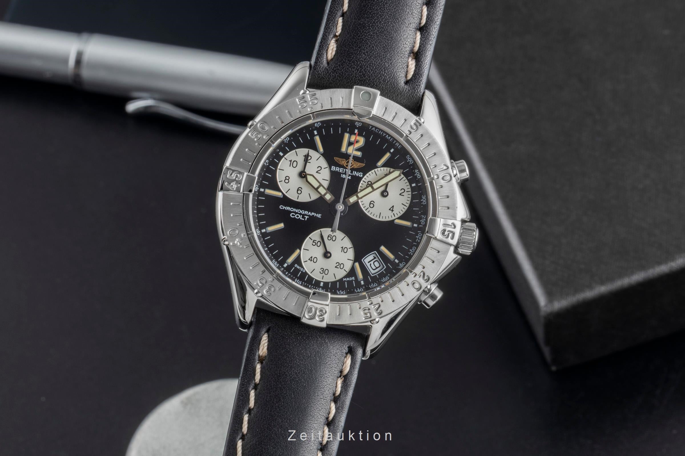 Breitling Colt Chronograph Black Dial Edelstahl Herrenuhr Ref. A53035 Klassiker [2506686]