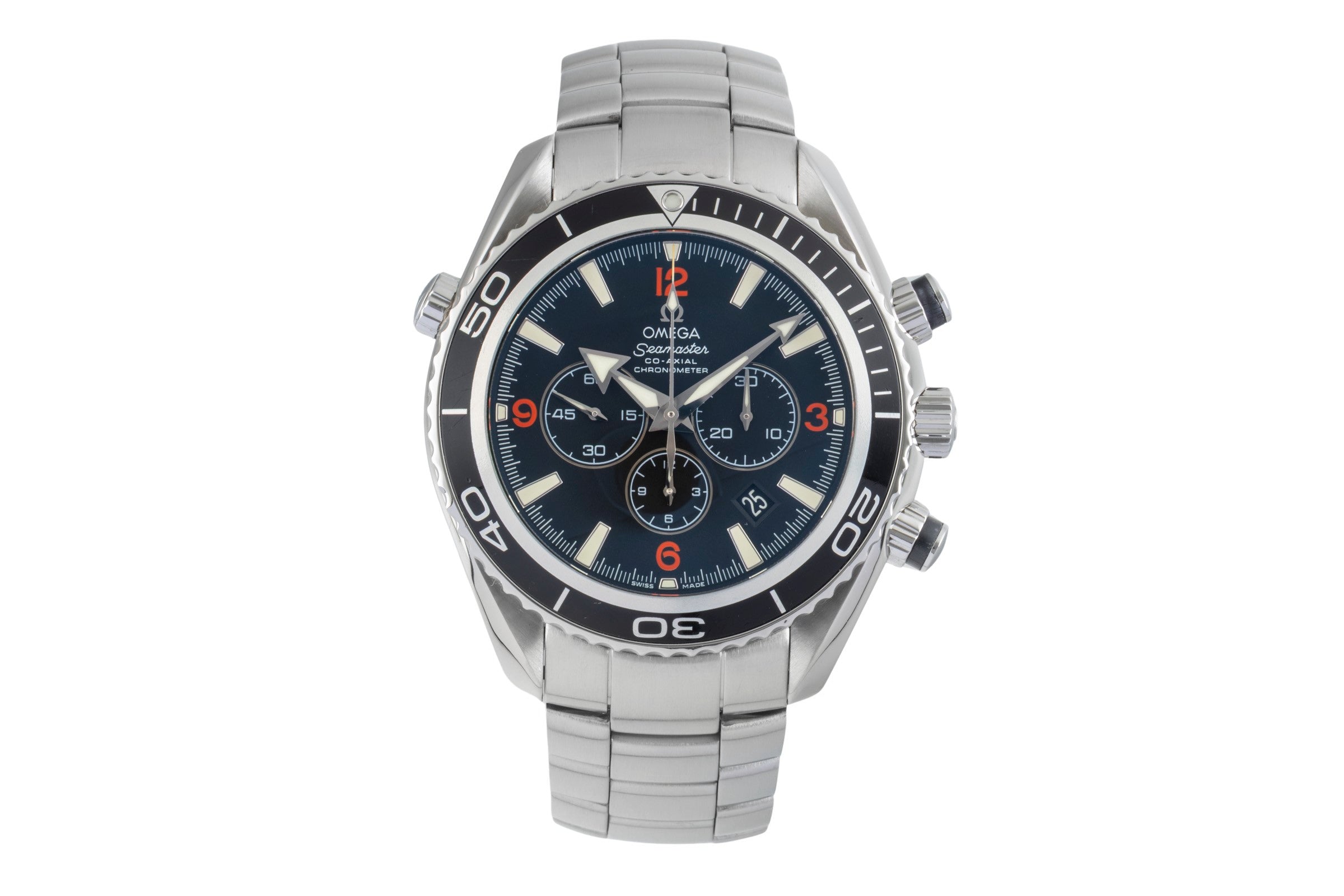 Omega Seamaster Planet Ocean Chronograph Stahl Automatik Ref. 2210.51.00 Papiere [2506688]