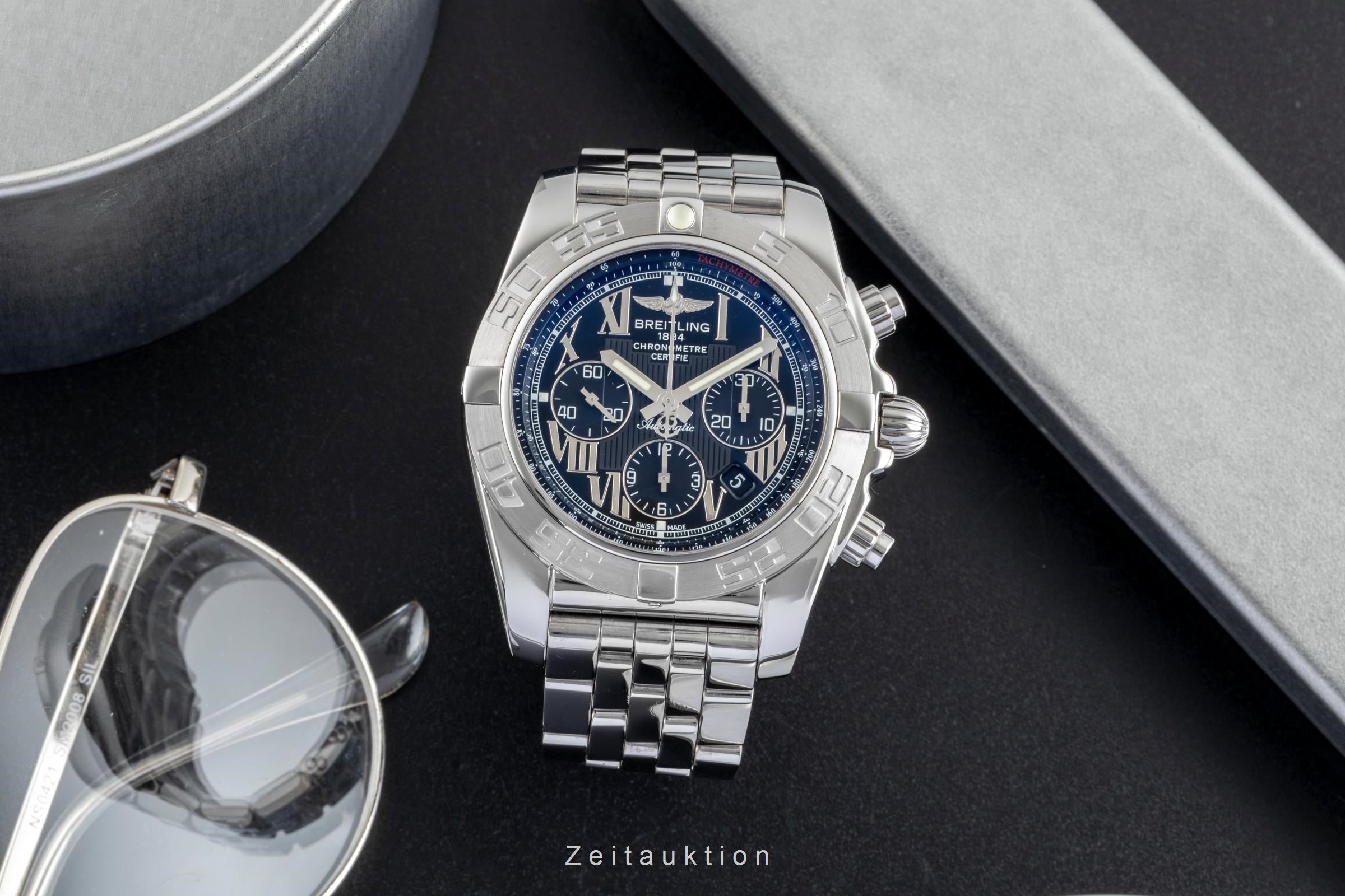 Breitling Chronomat 44 Chronograph Black Dial Edelstahl Automatik Ref. AB0110  [2506694]