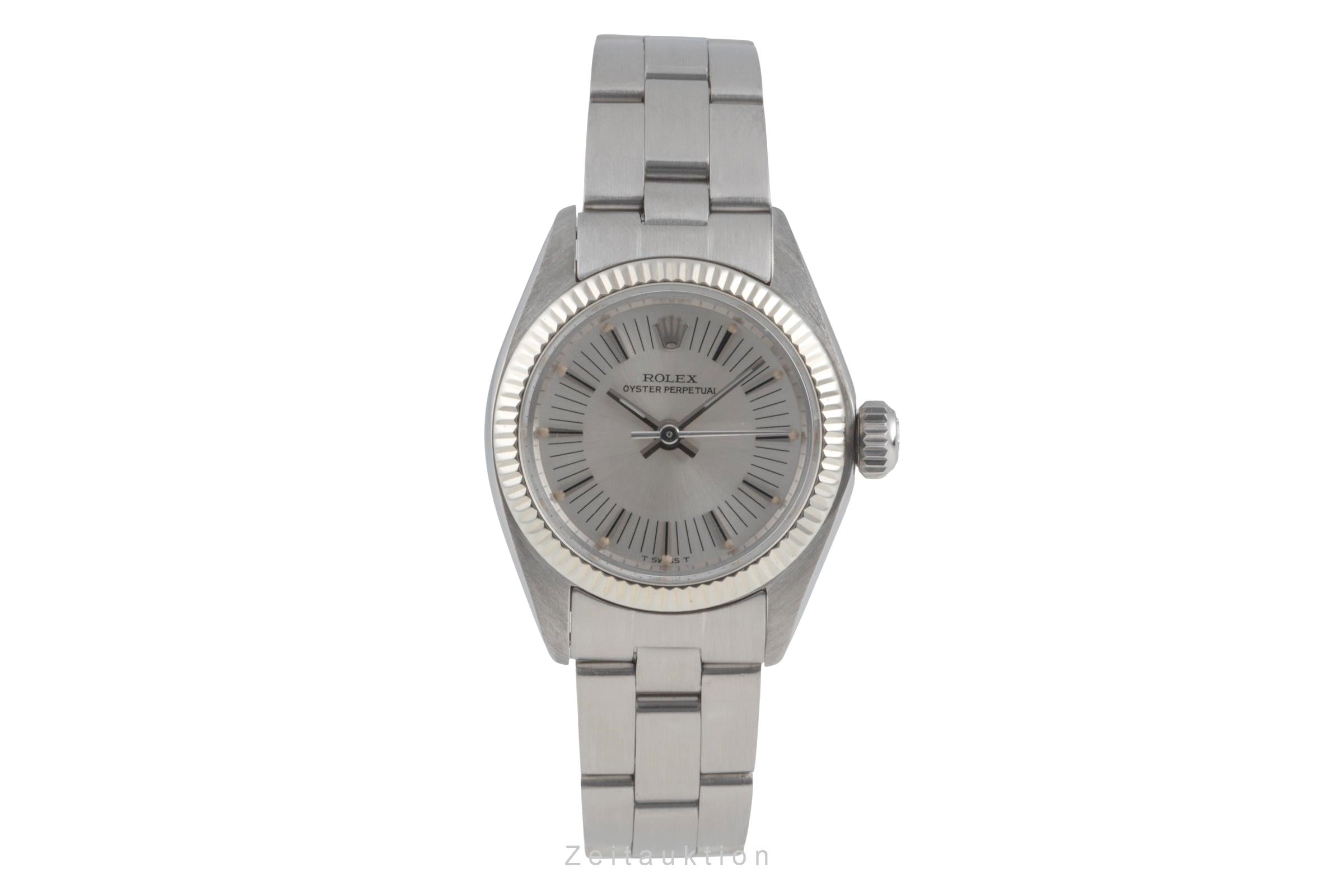 Rolex Oyster Perpetual steel / white gold automatic women's watch 6719 Vintage  [2506700]